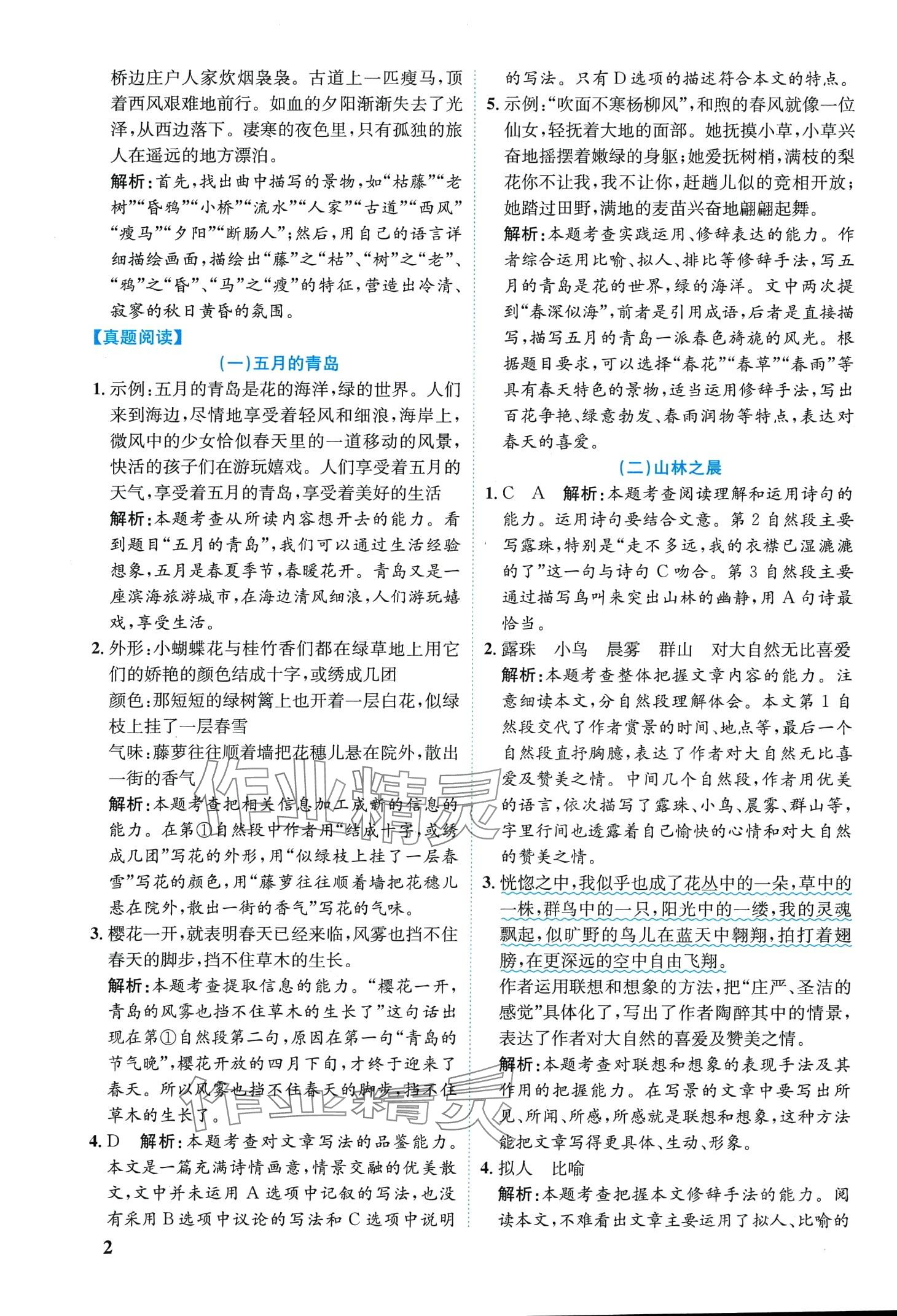 2024年培优阅读六年级语文 第4页