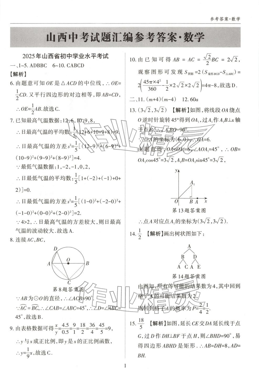 2026年中考試題探究試題薈萃數學山西專版&nbsp;第1頁