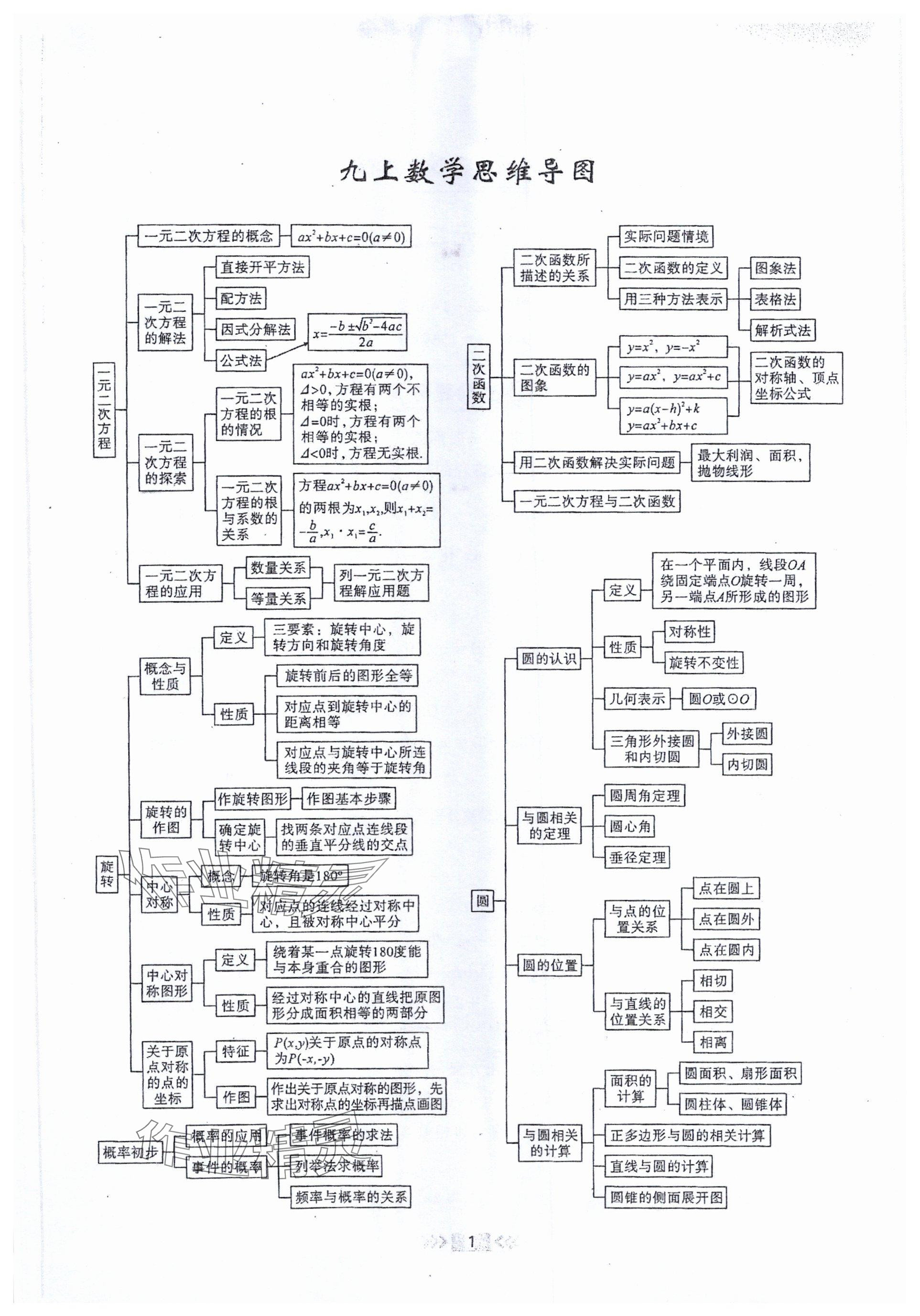 2024年勤学早直播课堂九年级数学上册人教版武汉专版 参考答案第1页