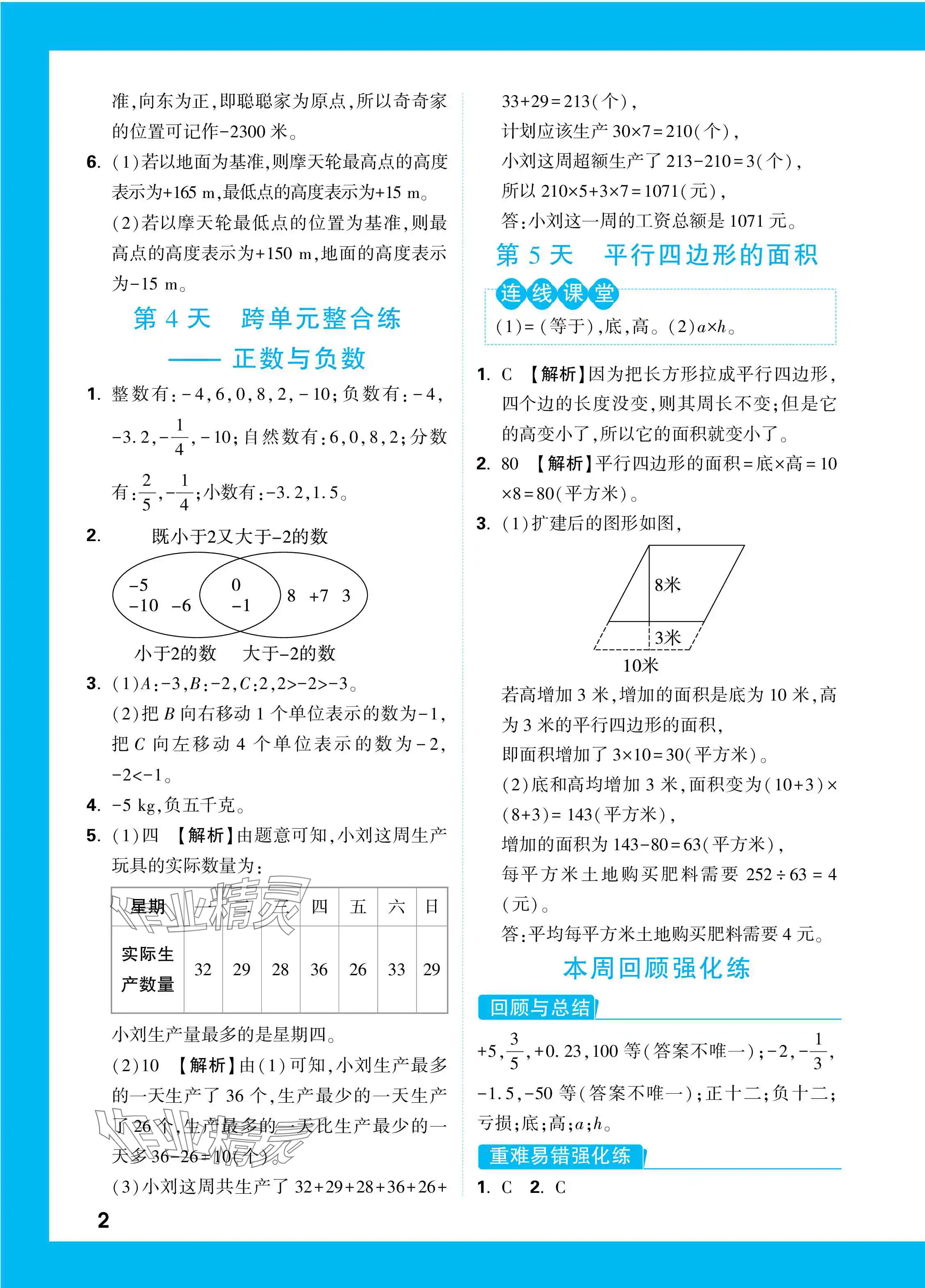2023年情境题提思维五年级数学上册苏教版 参考答案第2页