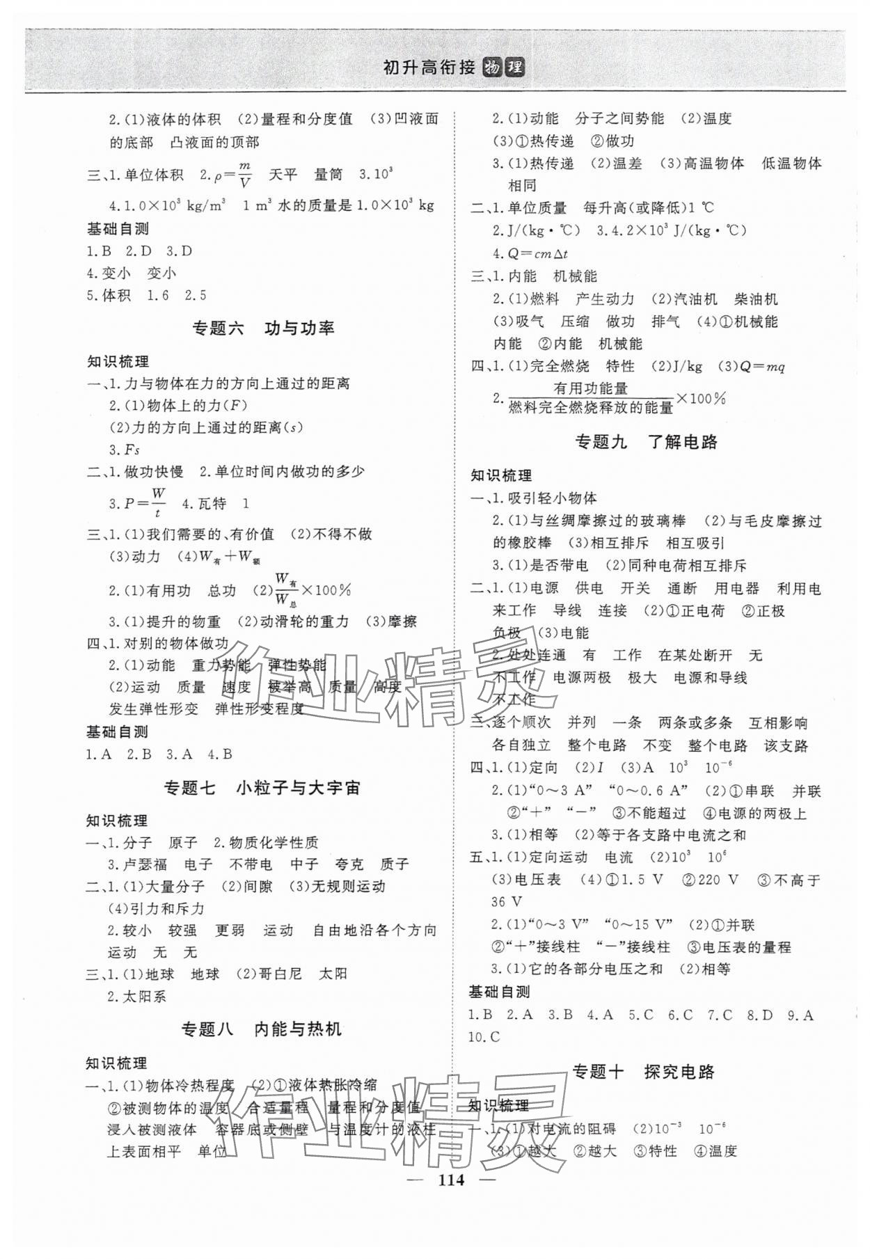 2025年优化方案初升高衔接九年级物理 第2页