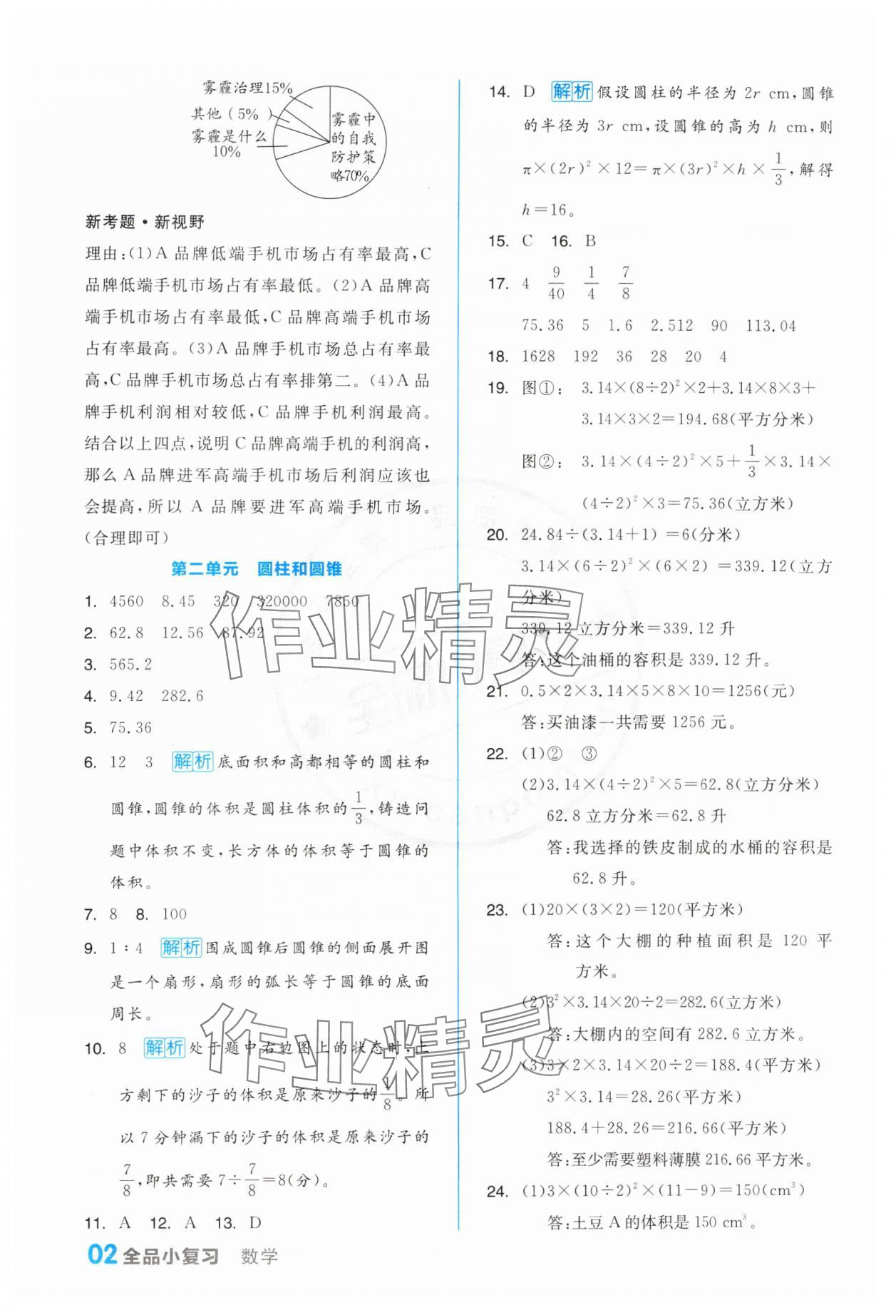 2024年全品小復(fù)習(xí)六年級數(shù)學(xué)下冊蘇教版 第2頁