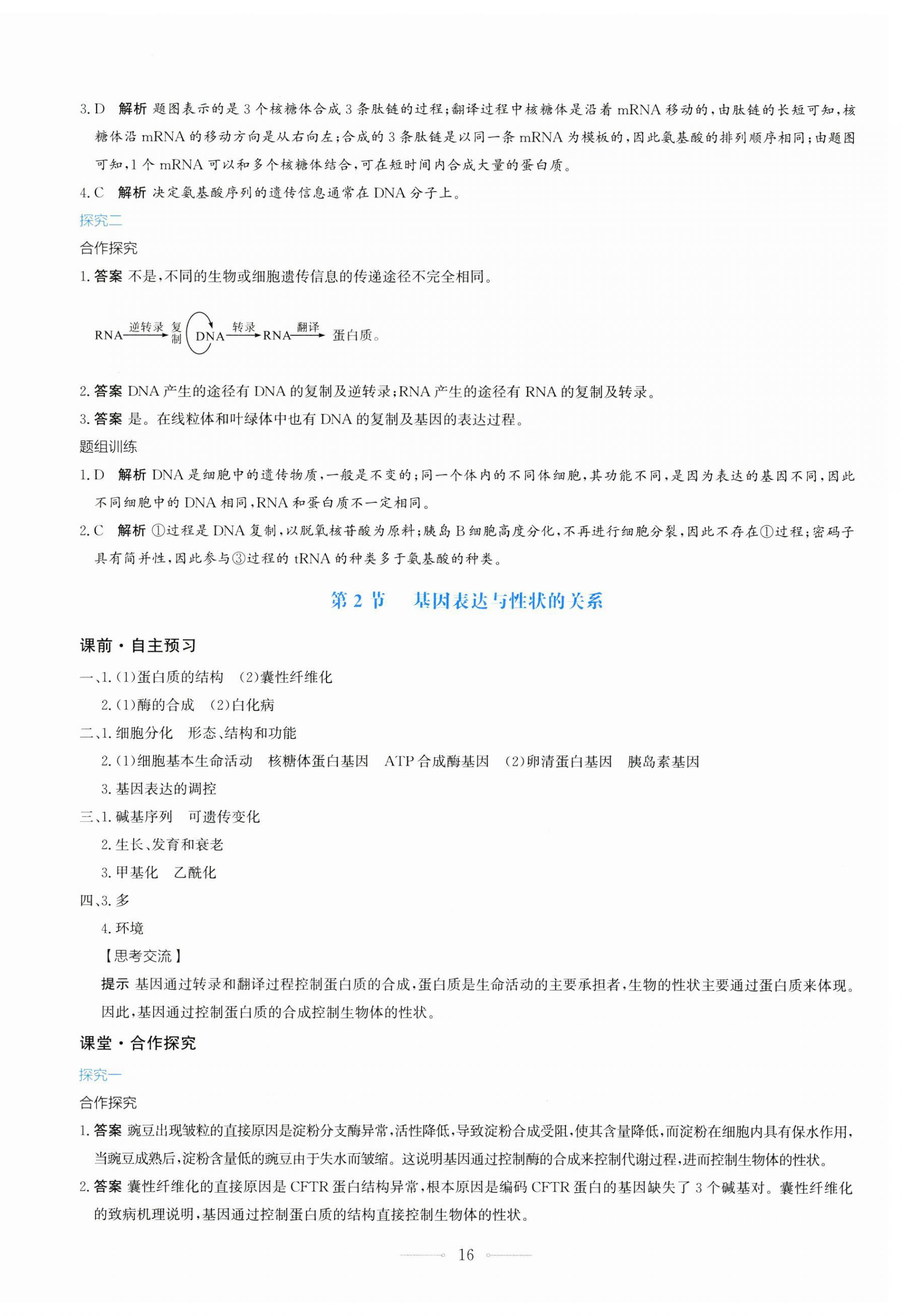 2025年陽光課堂人民教育出版社高中生物必修2人教版 第16頁