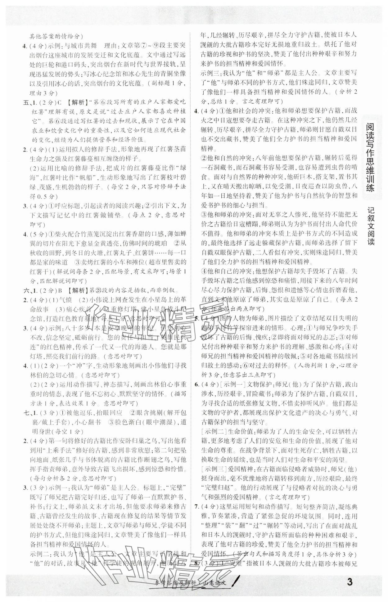 2025年一戰(zhàn)成名考前新方案語(yǔ)文山東專(zhuān)版 參考答案第2頁(yè)