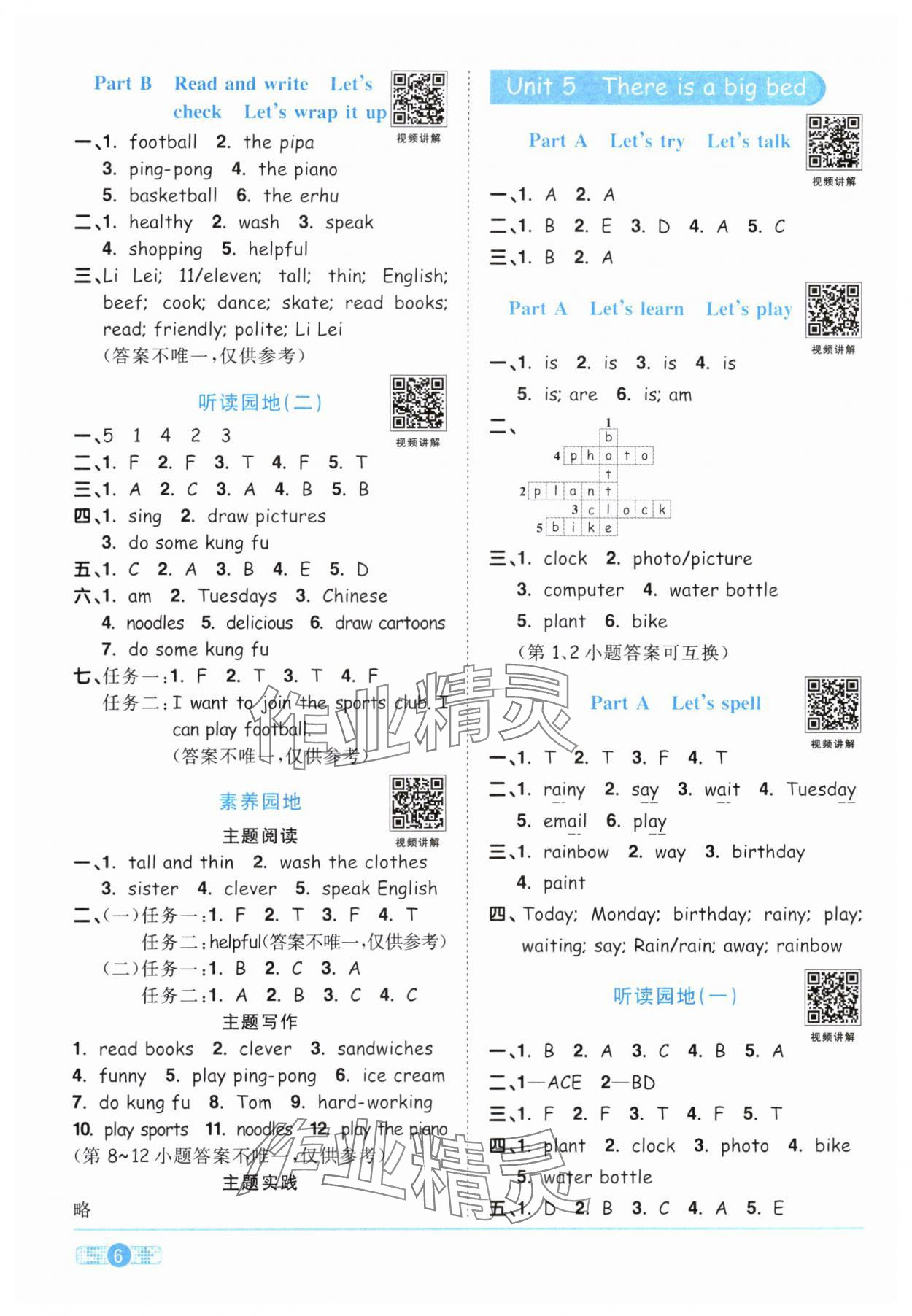 2024年陽(yáng)光同學(xué)課時(shí)達(dá)標(biāo)訓(xùn)練五年級(jí)英語(yǔ)上冊(cè)人教PEP版浙江專(zhuān)版 第6頁(yè)