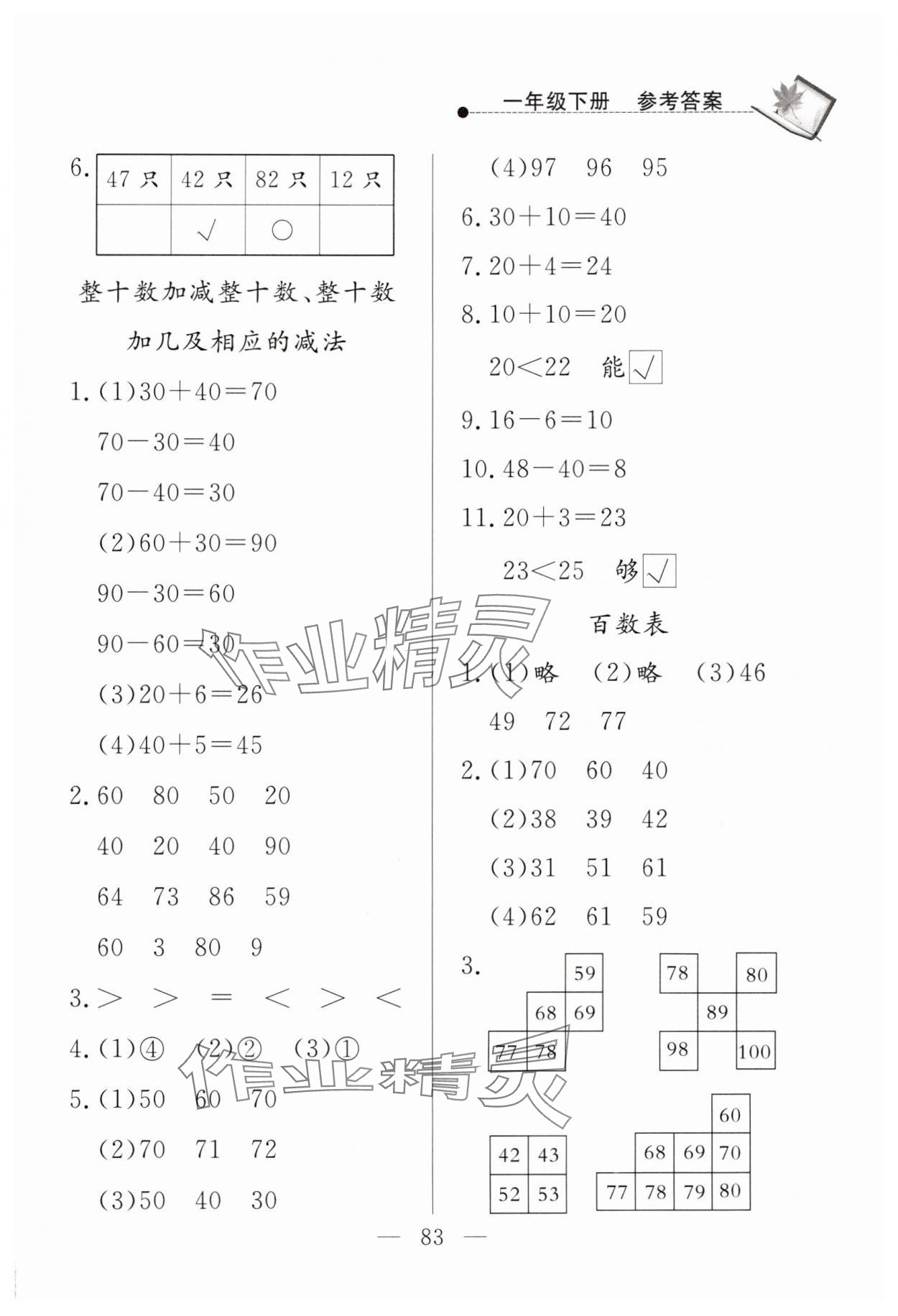 2025年同步練習冊山東科學技術出版社一年級數學下冊青島版 第3頁
