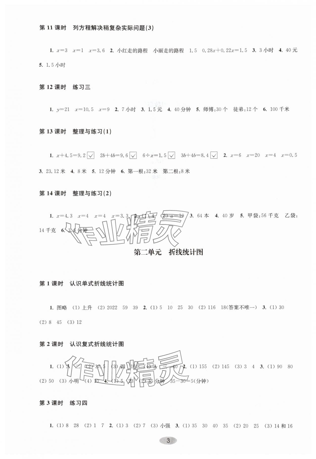 2024年關鍵能力進階五年級數學下冊蘇教版 第3頁