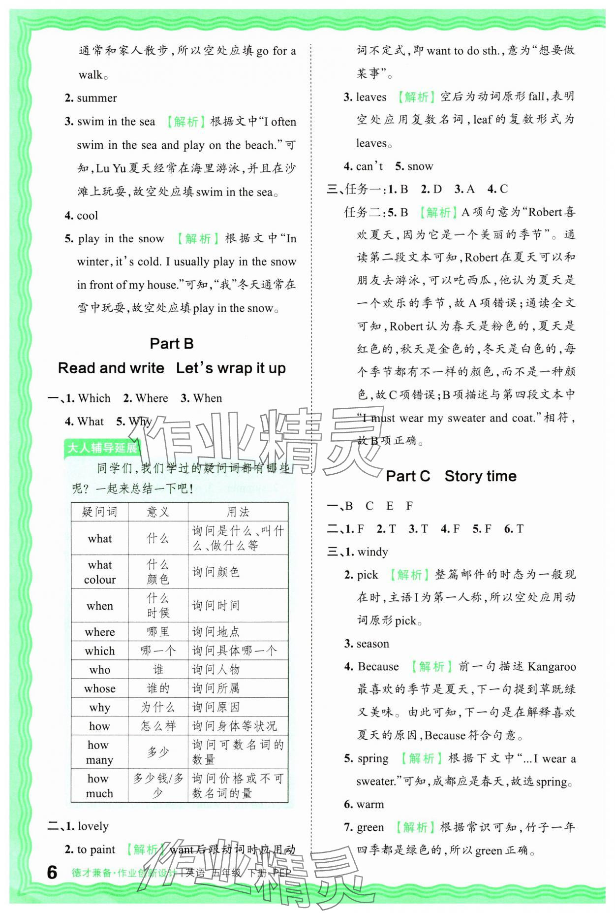 2025年王朝霞德才兼?zhèn)渥鳂I(yè)創(chuàng)新設(shè)計(jì)五年級(jí)英語(yǔ)下冊(cè)人教版 第6頁(yè)