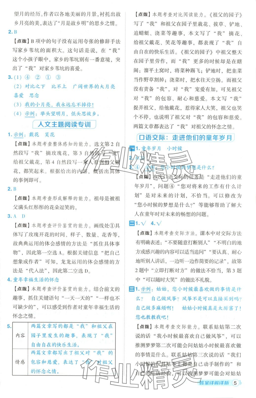 2025年綜合應用創新題典中點五年級語文下冊人教版五四制 第5頁