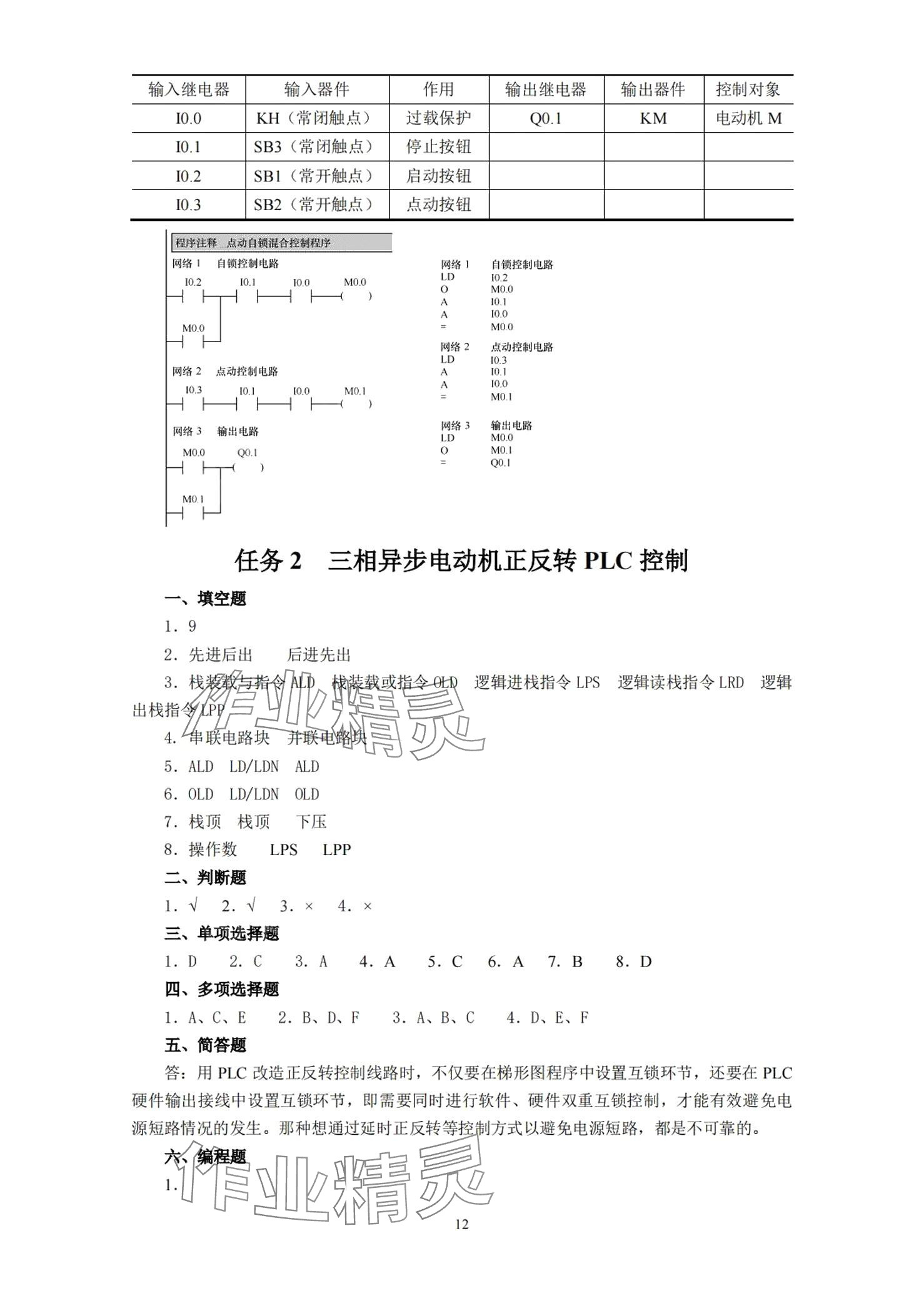 2024年可编程序控制器及其应用&nbsp;第12页