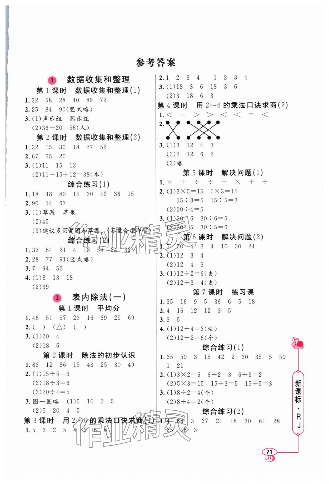 2024年小學(xué)數(shù)學(xué)應(yīng)用題天天練二年級下冊人教版 第1頁