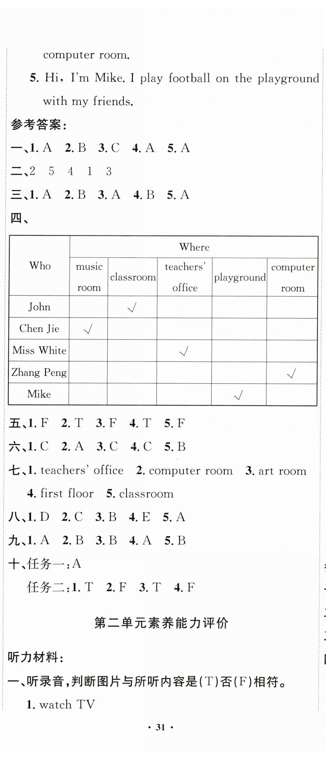 2024年創(chuàng)新導(dǎo)學(xué)卷四年級(jí)英語下冊(cè)人教版 第2頁