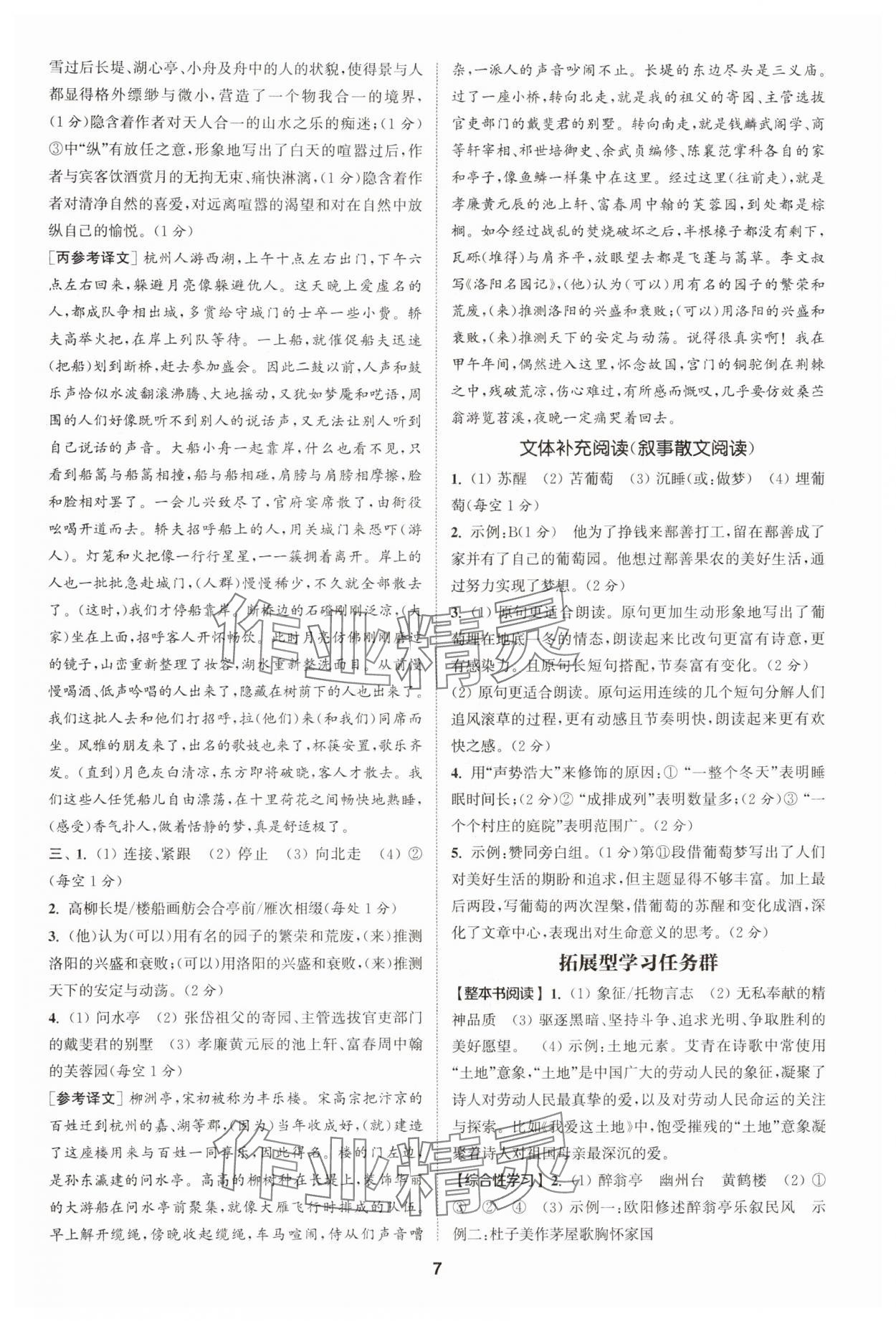 2025年拔尖特訓(xùn)九年級(jí)語(yǔ)文人教版 第7頁(yè)