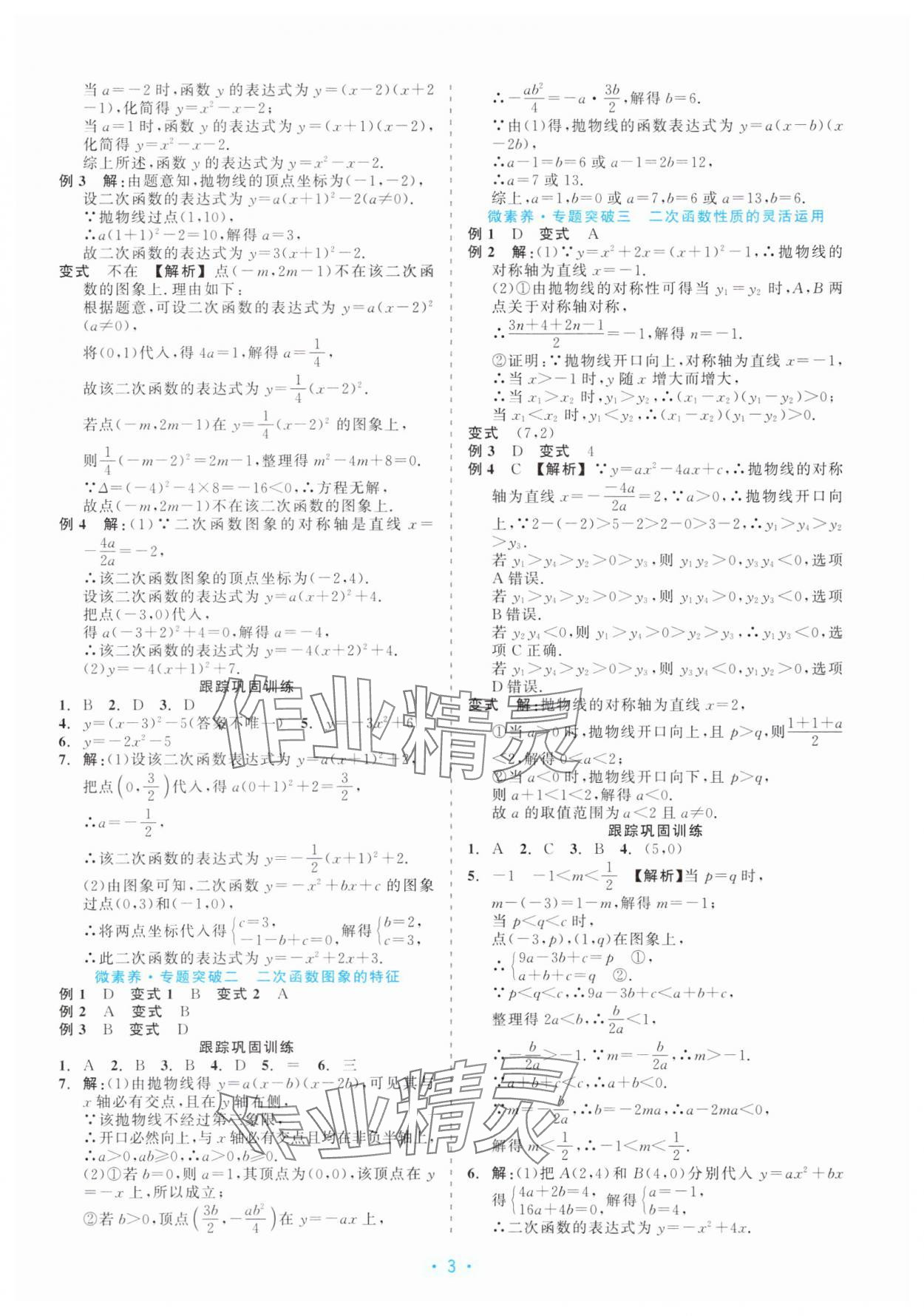 2025年精彩練習就練這一本九年級數學全一冊浙教版評議教輔 第3頁