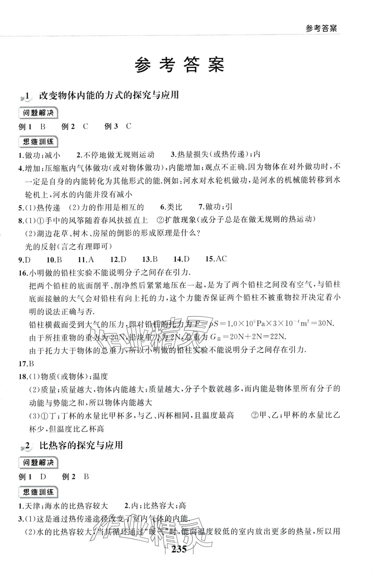 2024年探究應(yīng)用新思維九年級物理全一冊人教版 第1頁