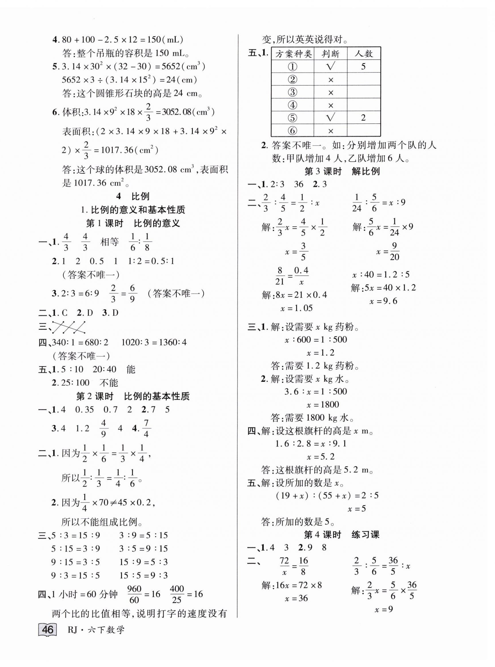 2025年花兒與星星六年級數學下冊人教版 第6頁