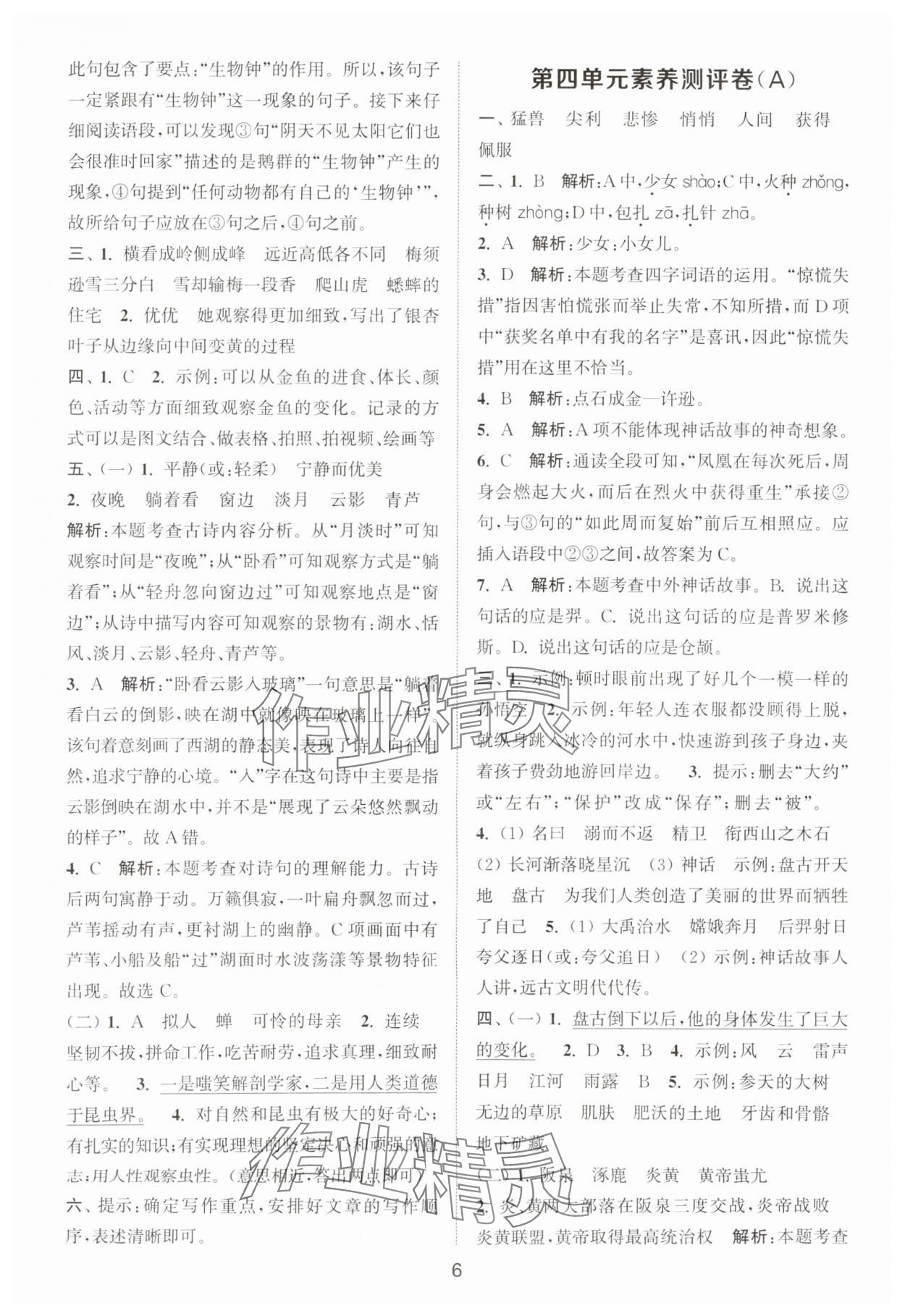 2025年通城學(xué)典全程測(cè)評(píng)卷四年級(jí)語(yǔ)文上冊(cè)人教版江蘇專版 第6頁(yè)