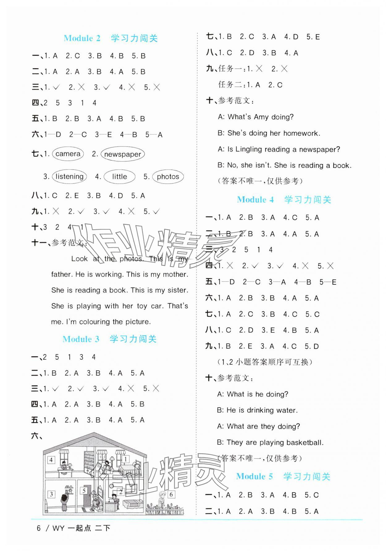 2025年阳光同学课时优化作业二年级英语下册外研版一年级起 第6页