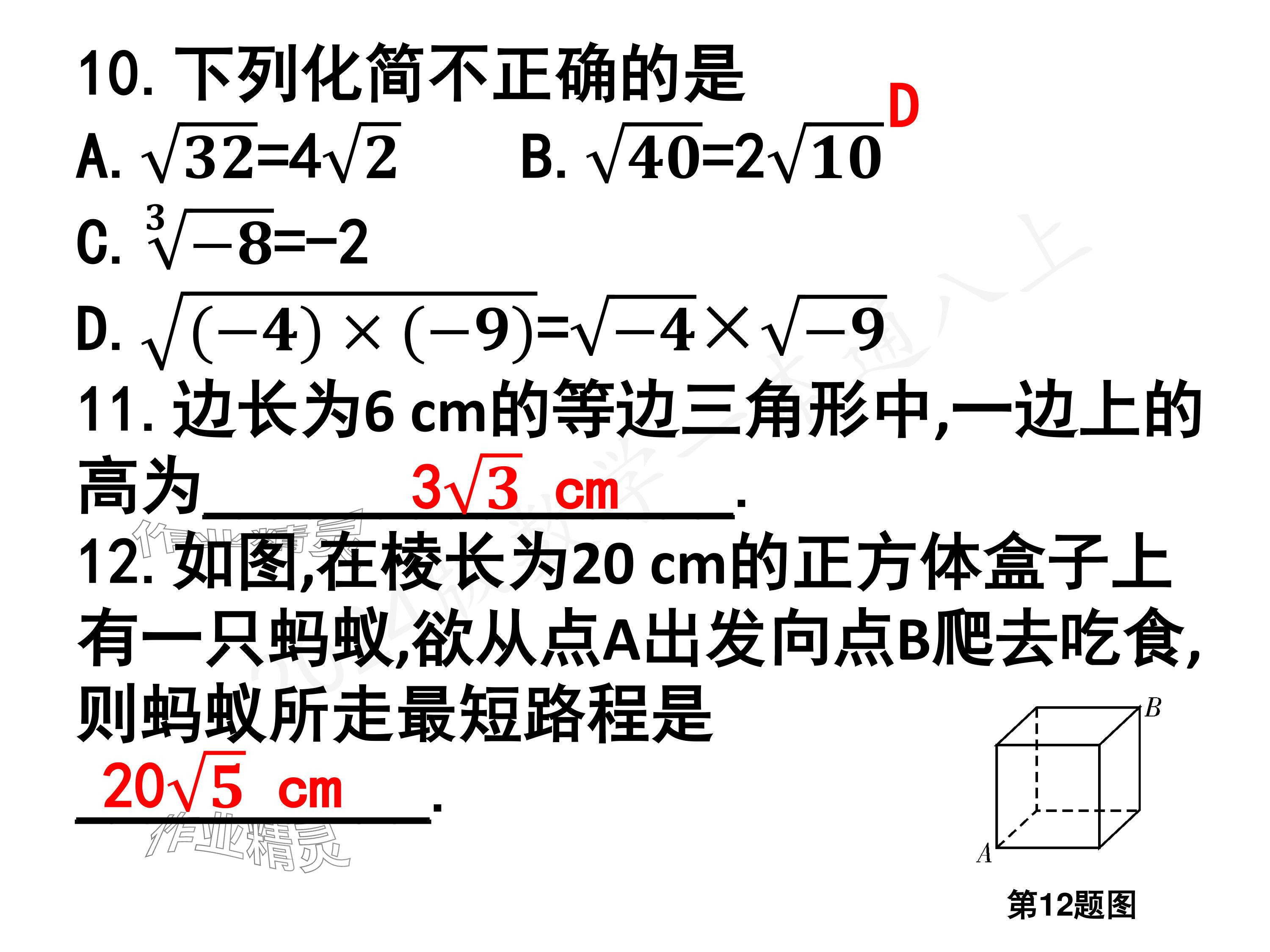 2024年一本通武漢出版社八年級數(shù)學上冊北師大版核心板 參考答案第85頁