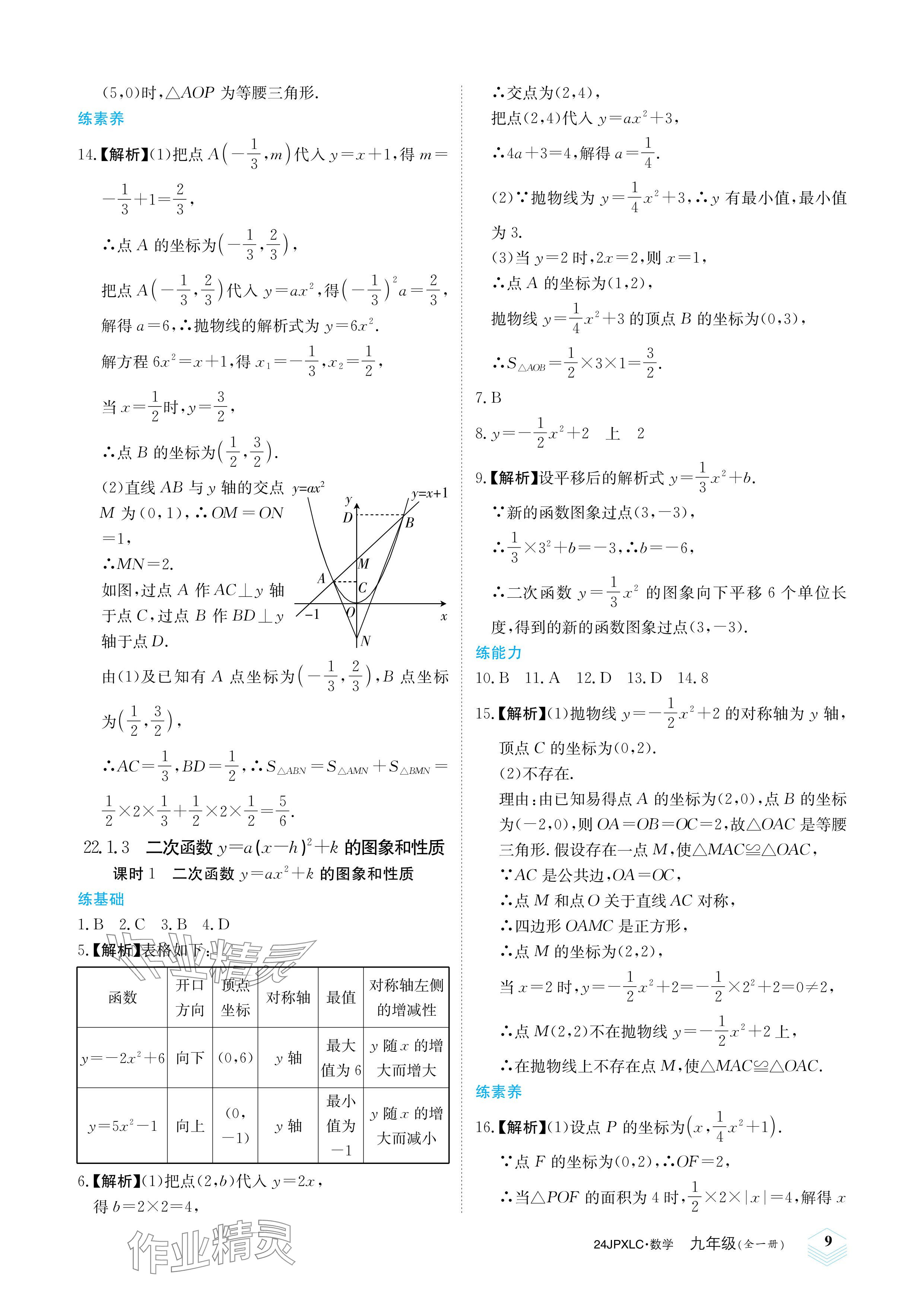 2023年金牌學練測九年級數學全一冊人教版 參考答案第9頁