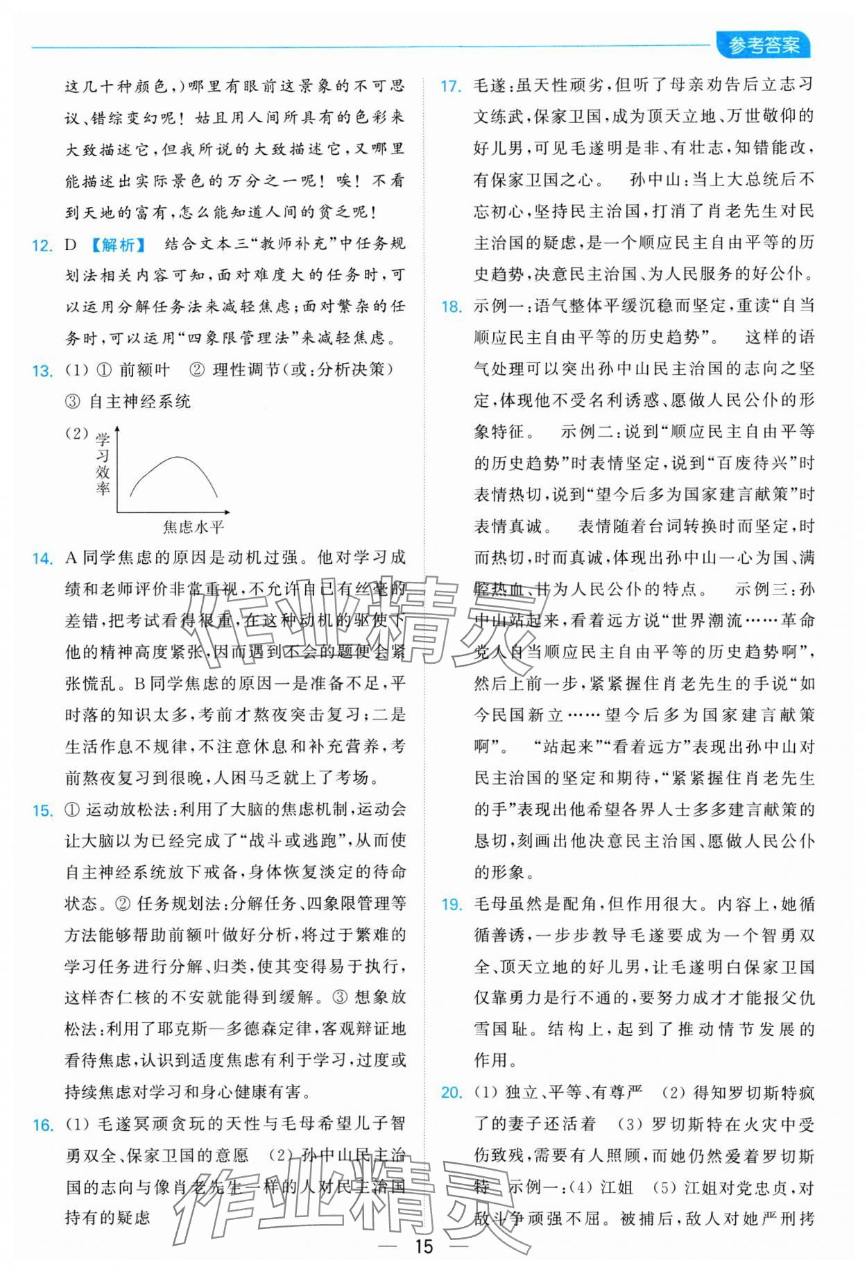 2025年亮點給力全優(yōu)卷霸九年級語文下冊人教版 參考答案第15頁