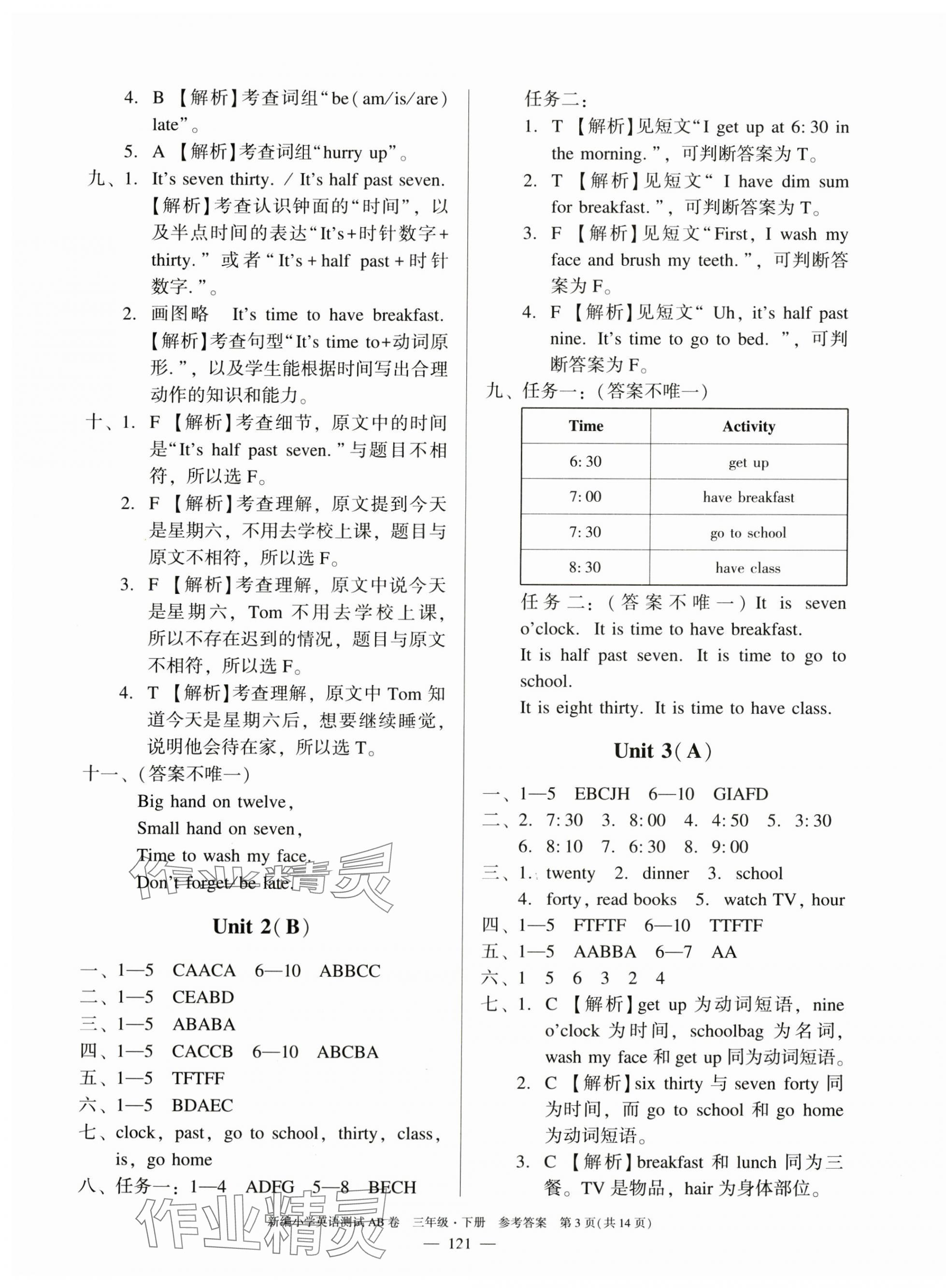2025年小学英语测试AB卷三年级英语下册教科版广州专版 第3页
