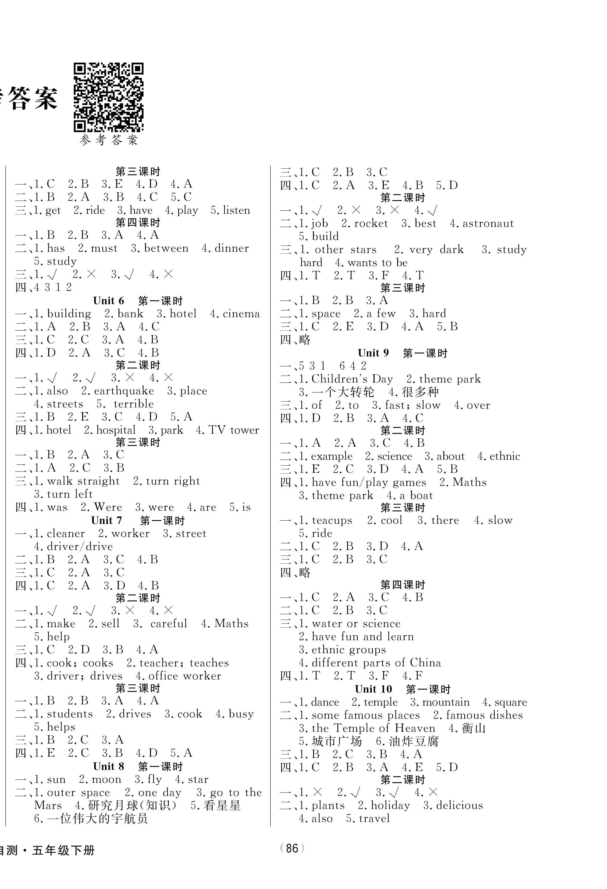 2024年快乐英语综合自测五年级英语下册湘鲁教版 第2页