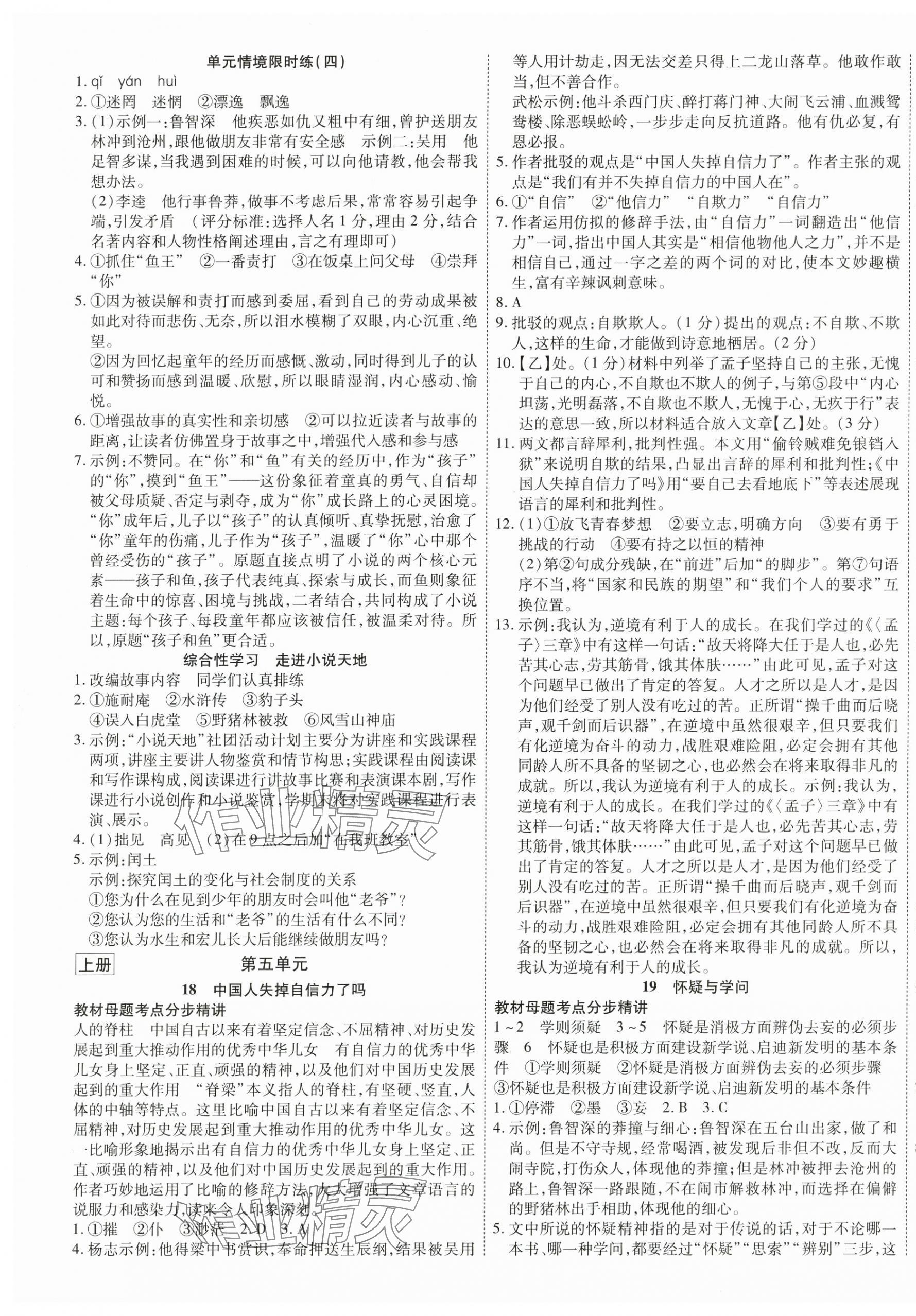 2025年暢行課堂九年級語文全一冊人教版貴州專版 第9頁