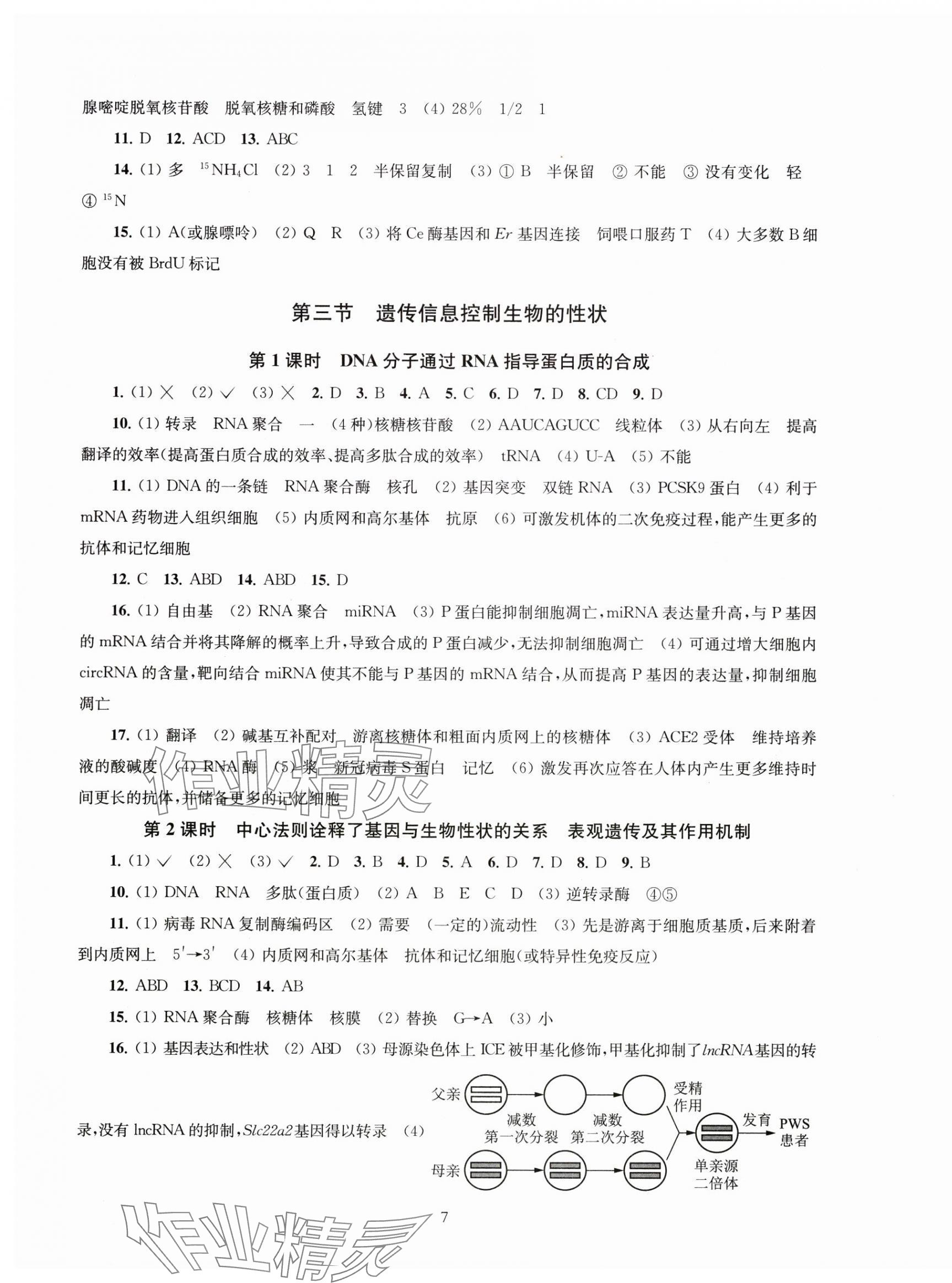 2025年鳳凰新學案高中生物必修2蘇教版 第7頁