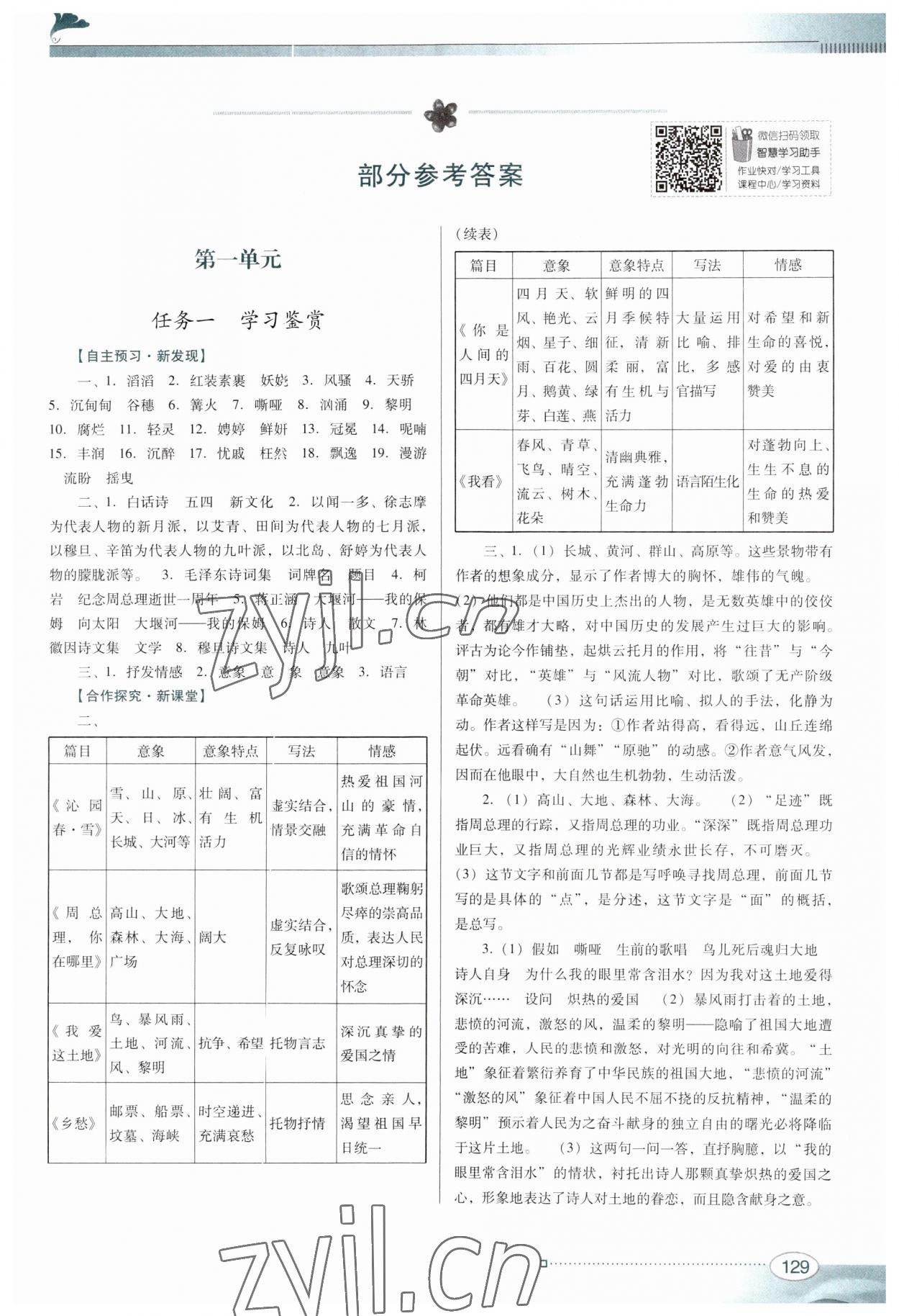 2023年南方新课堂金牌学案九年级语文上册人教版 第1页