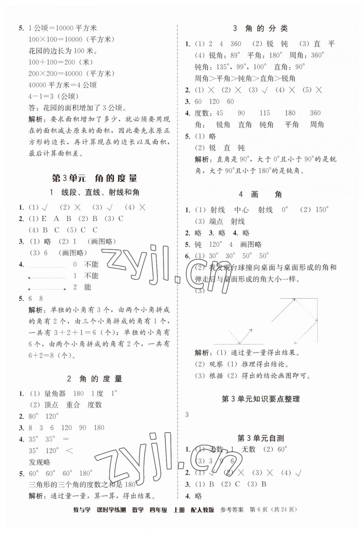 2023年教與學(xué)課時(shí)學(xué)練測(cè)四年級(jí)數(shù)學(xué)上冊(cè)人教版 第6頁(yè)