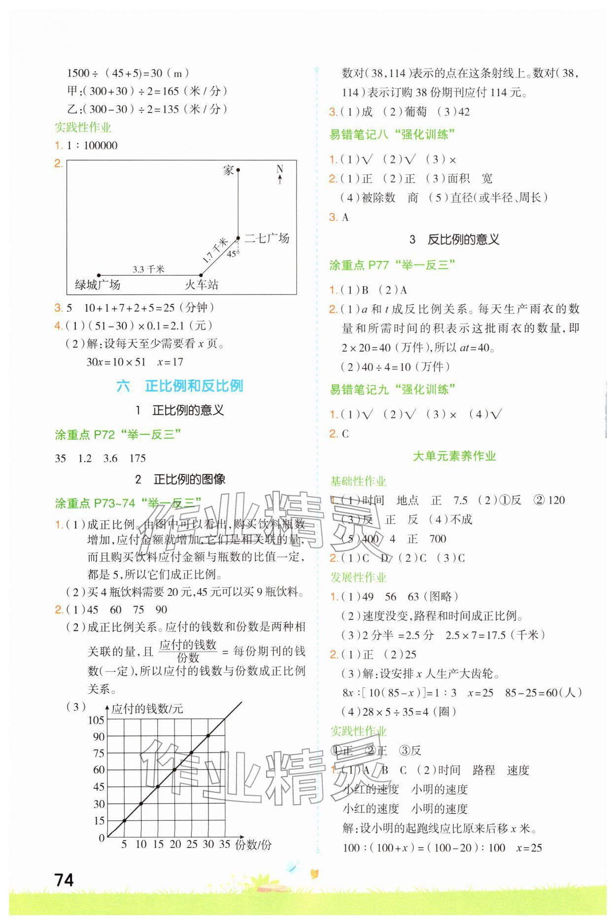 2026年涂重点六年级数学下册苏教版&nbsp;第6页