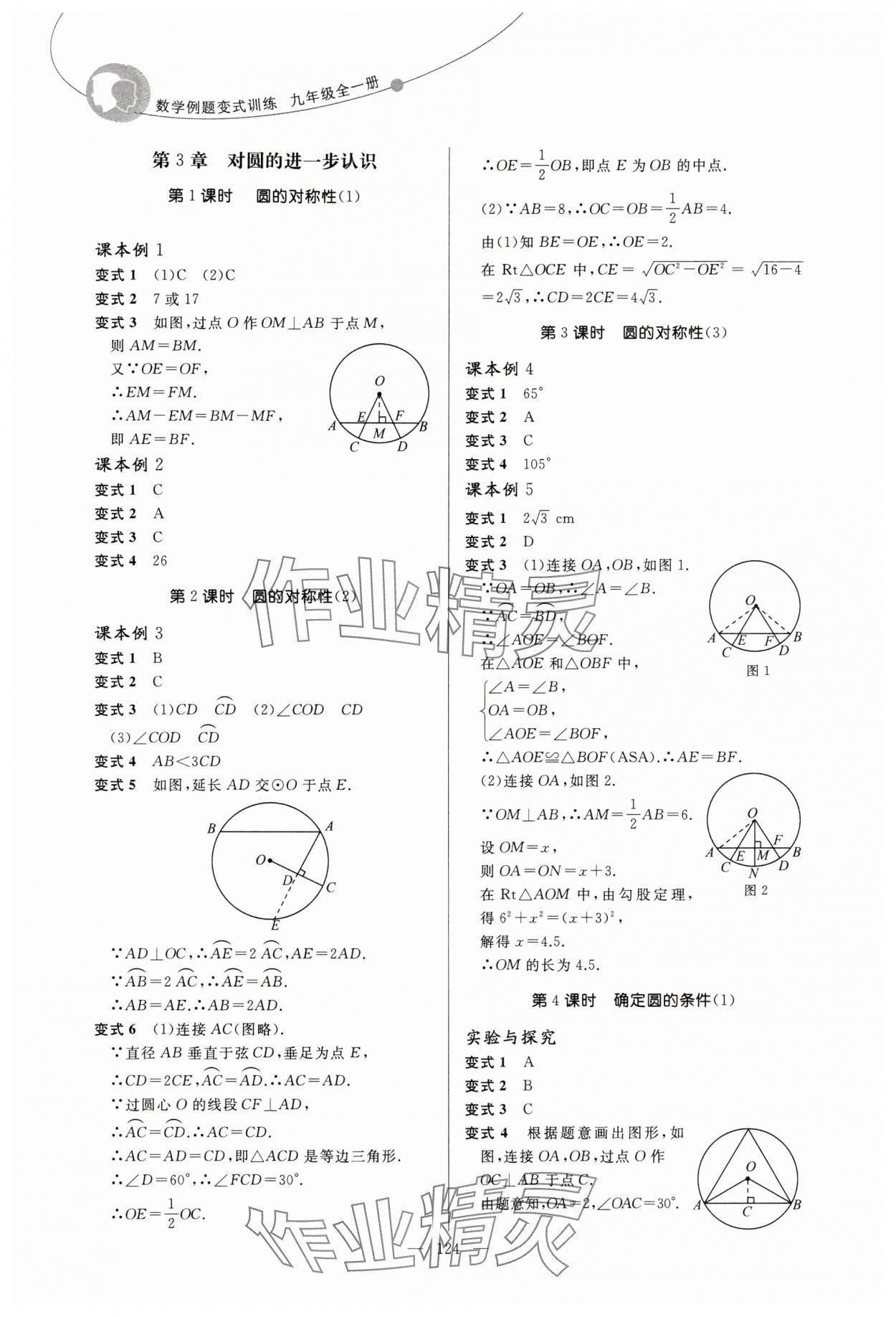 2025年例题变式九年级数学全一册青岛版&nbsp;第8页