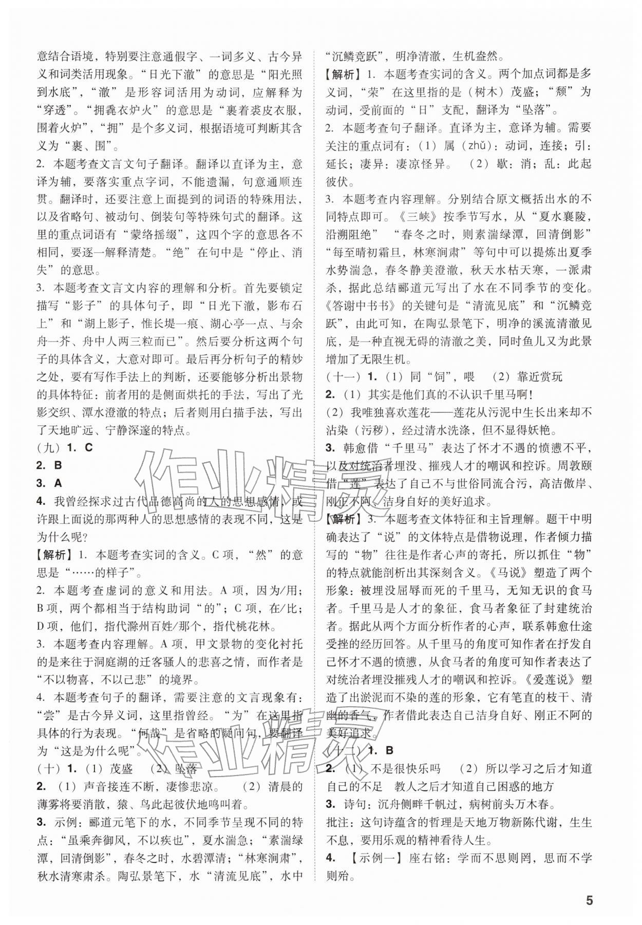 2026年中考复习指导与优化训练语文&nbsp;第5页