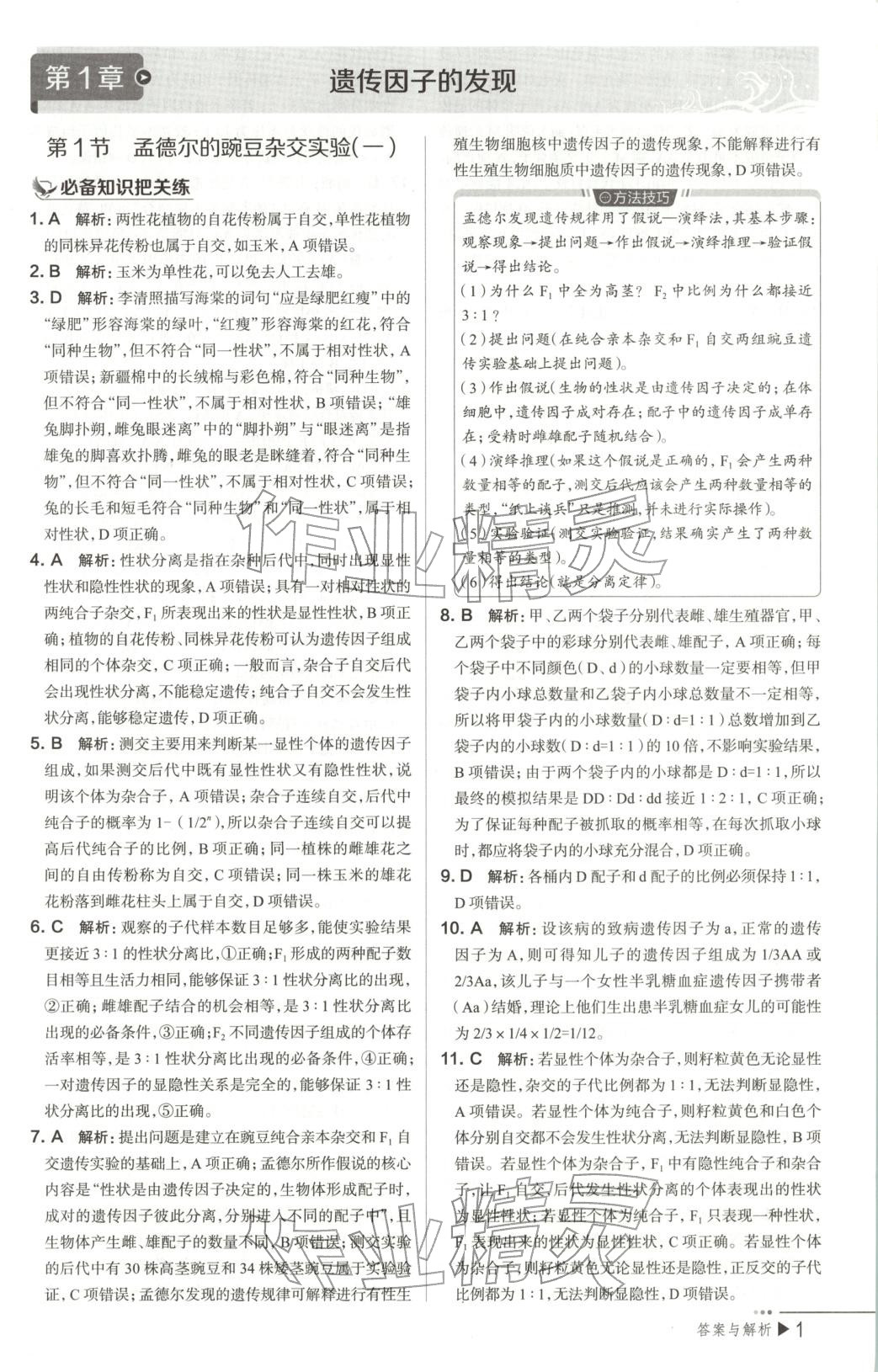 2026年把關(guān)題高中生物必修第二冊(cè)人教版&nbsp;第2頁