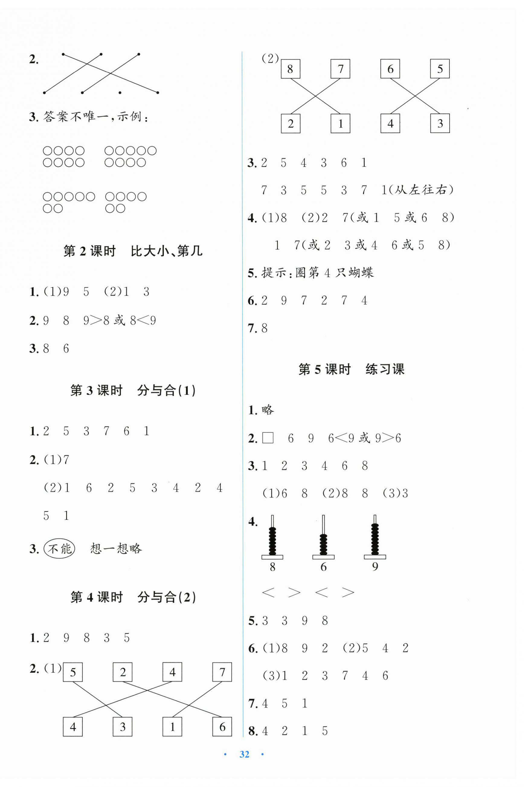 2024年人教金學典同步解析與測評學考練一年級數(shù)學上冊人教版 第4頁