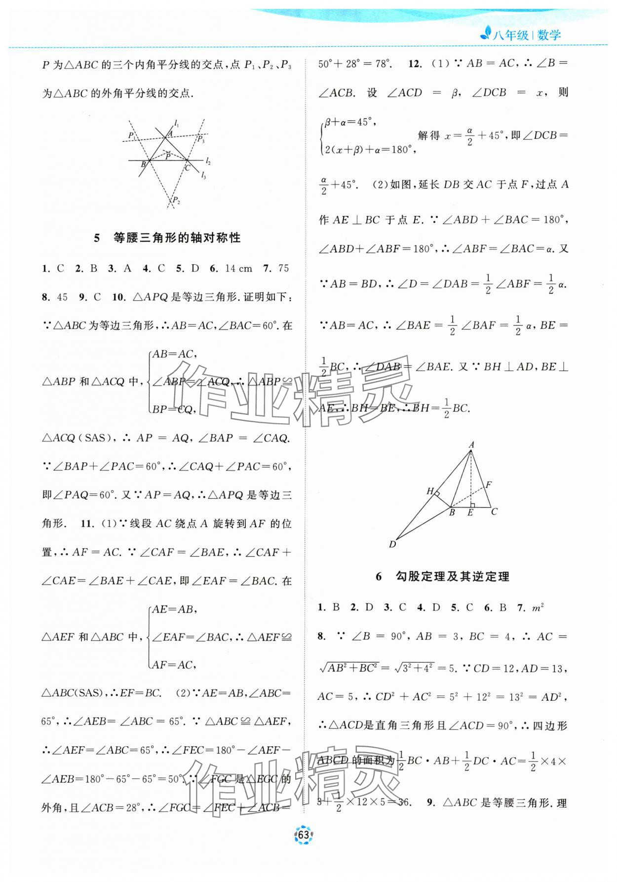 2025年寒假提優(yōu)集訓(xùn)20天八年級(jí)數(shù)學(xué)蘇科版 參考答案第3頁(yè)