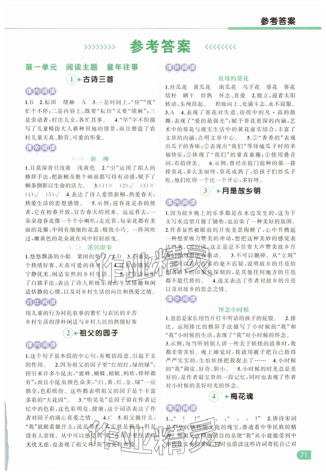2025年小學(xué)語(yǔ)文同步閱讀理解強(qiáng)化訓(xùn)練五年級(jí)下冊(cè)人教版 第1頁(yè)