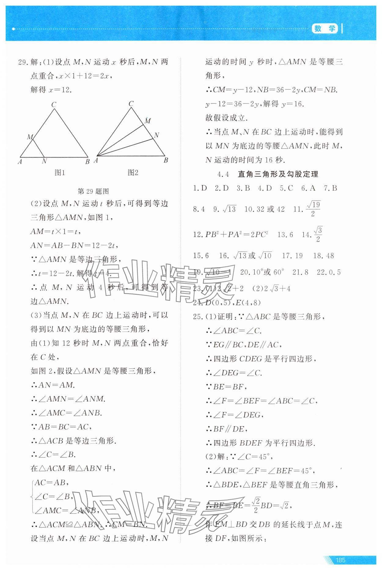 2024年資源與評價中考全程總復習數(shù)學B版 參考答案第13頁