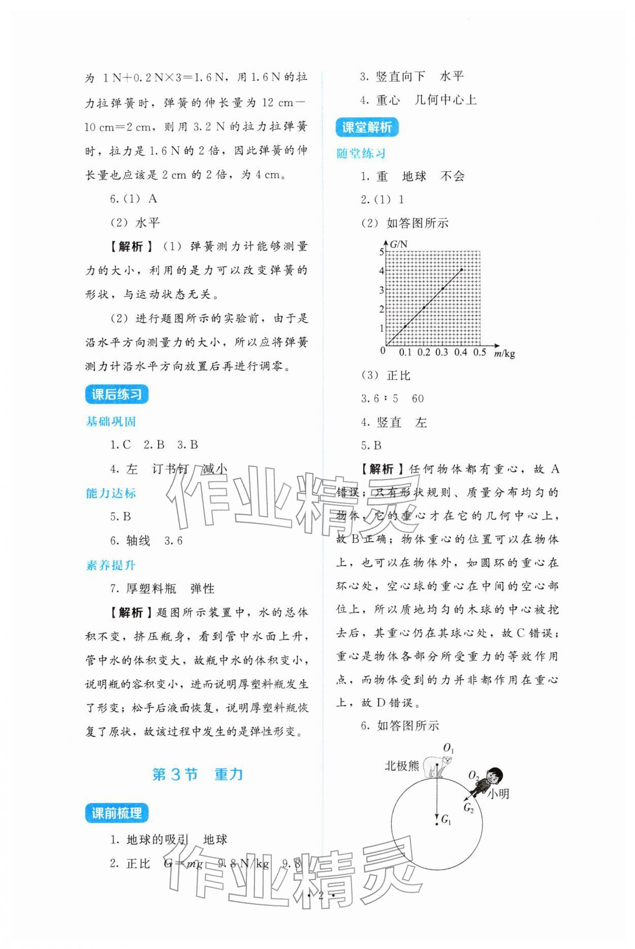 2026年金学典同步解析与测评贵州人民出版社八年级物理下册人教版&nbsp;第2页