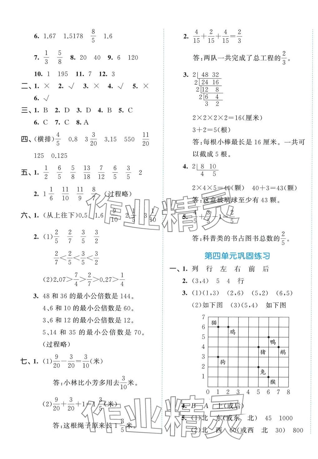 2024年53全優(yōu)卷五年級(jí)數(shù)學(xué)下冊(cè)青島版 第5頁(yè)