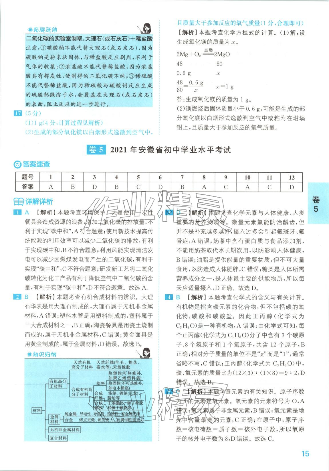 2025年1号卷中考试题精编化学安徽专版 第15页