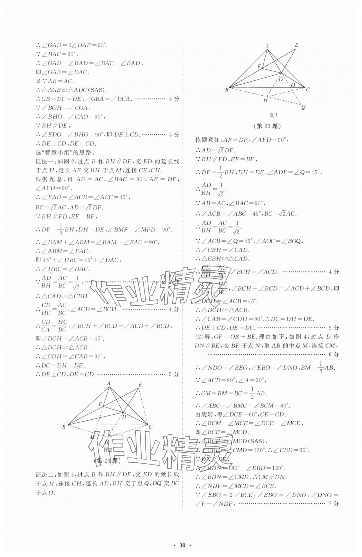 2025年中考必備遼寧師范大學(xué)出版社數(shù)學(xué)遼寧專版 參考答案第30頁(yè)