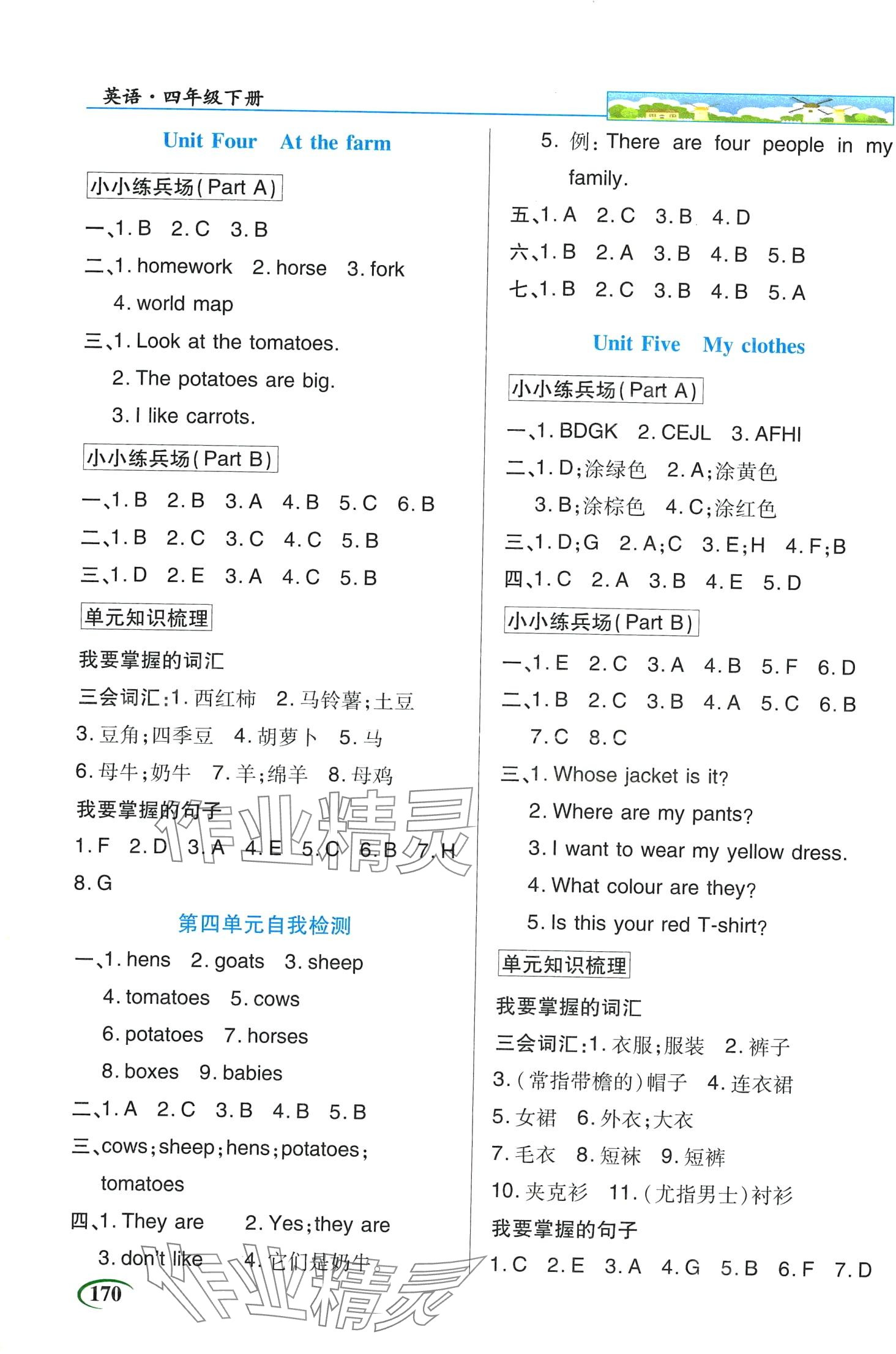 2024年世紀英才英才教程四年級英語下冊人教PEP版 第3頁