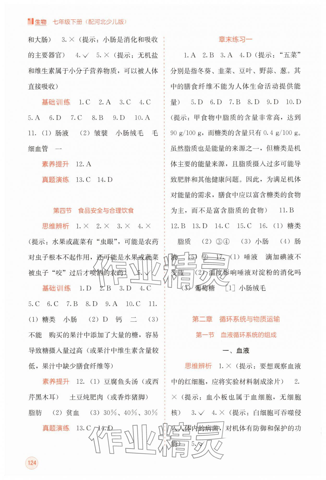 2025年自主學習能力測評七年級生物下冊冀少版 第2頁