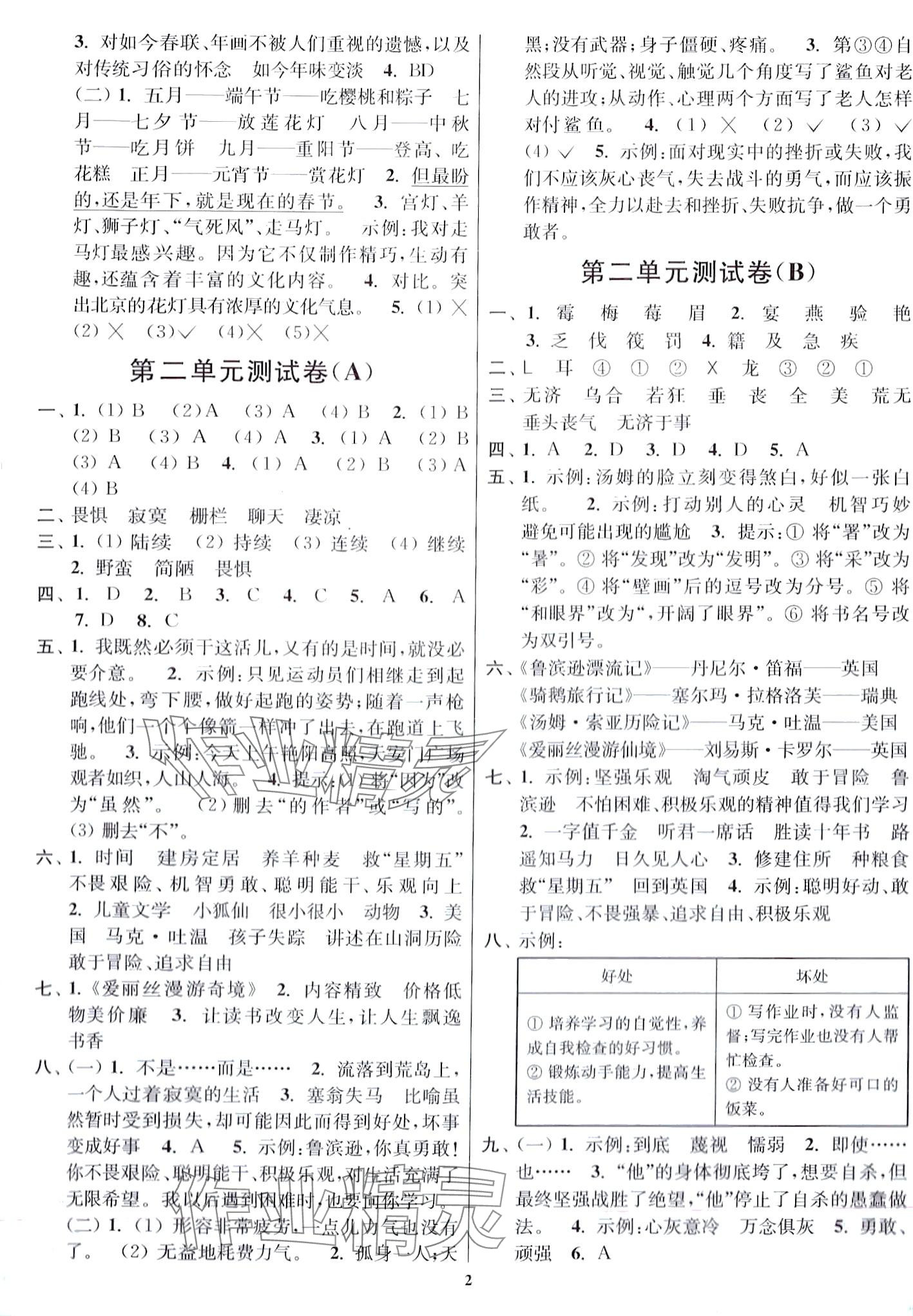 2024年隨堂測(cè)試卷江蘇鳳凰美術(shù)出版社六年級(jí)語(yǔ)文下冊(cè)全國(guó)版 第2頁(yè)