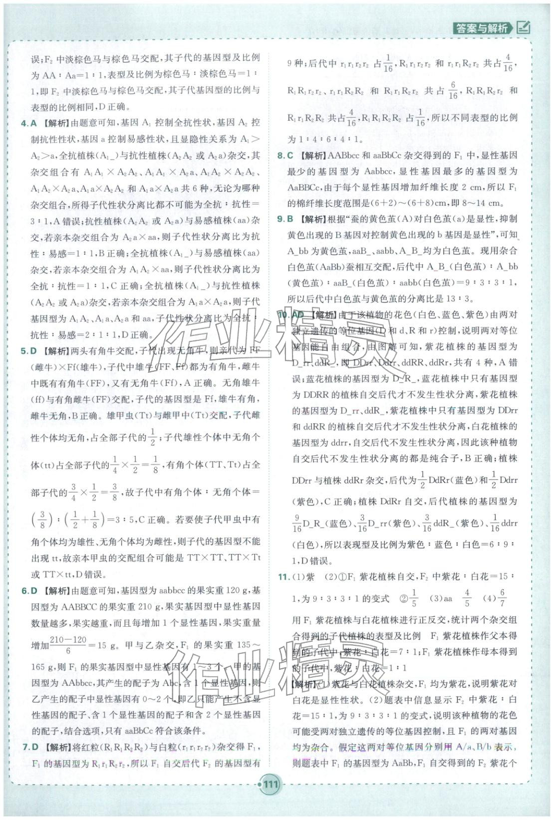 2026年热搜题高中生物必修第二册人教版 第5页