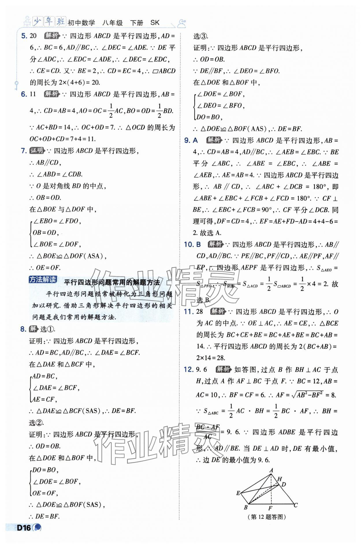 2025年少年班八年级数学下册苏科版 第16页