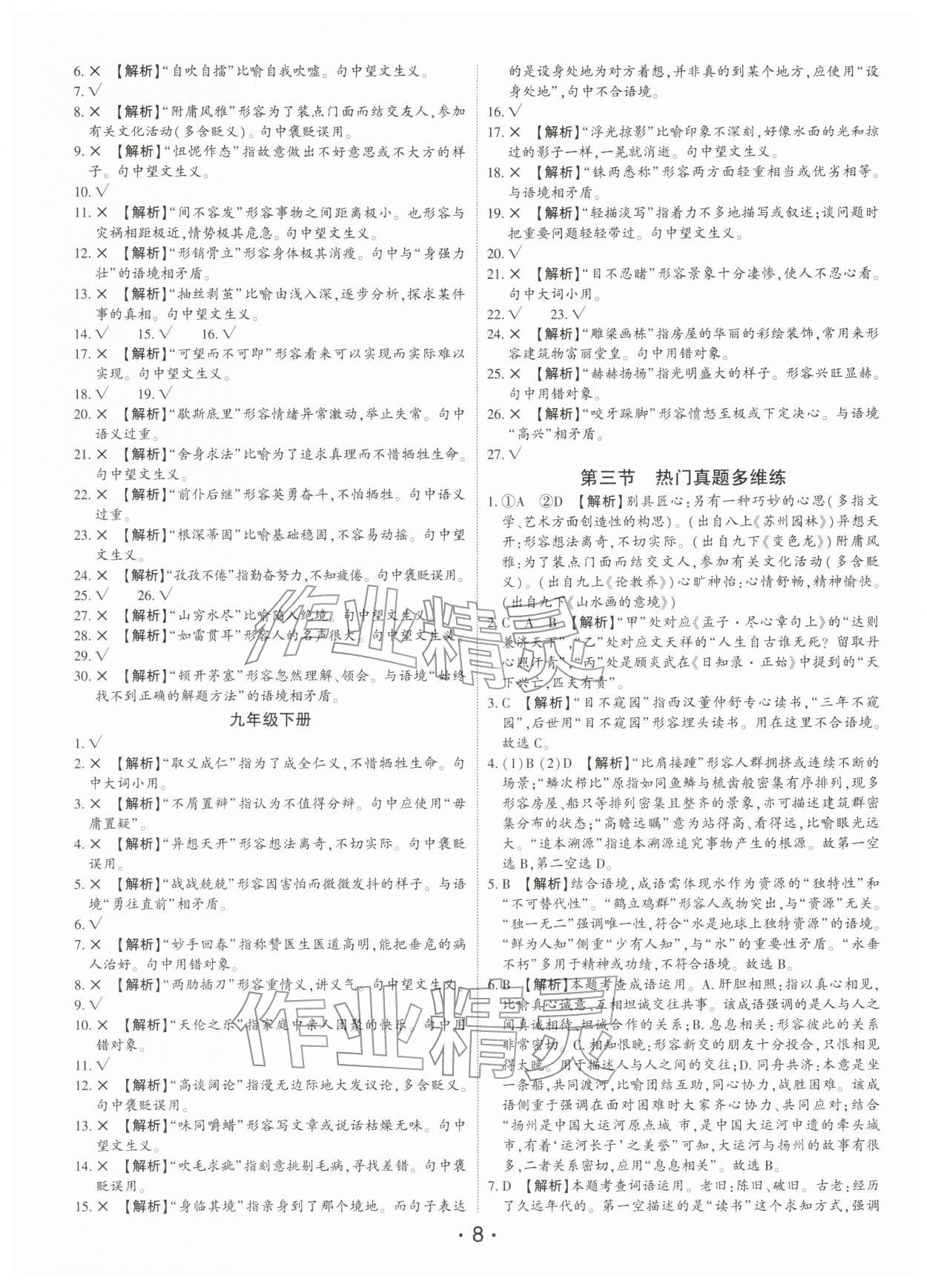2026年语文总复习深圳专版&nbsp;第8页