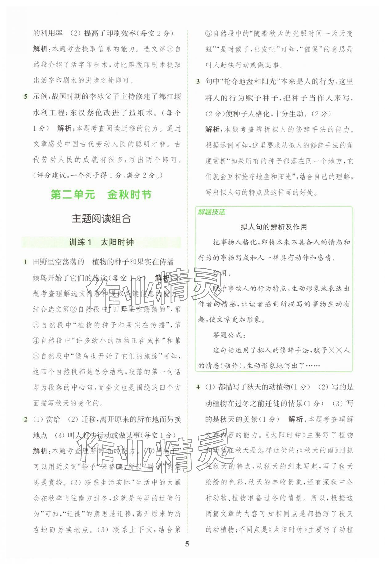 2025年通城学典组合训练三年级语文上册人教版江苏专版 第5页